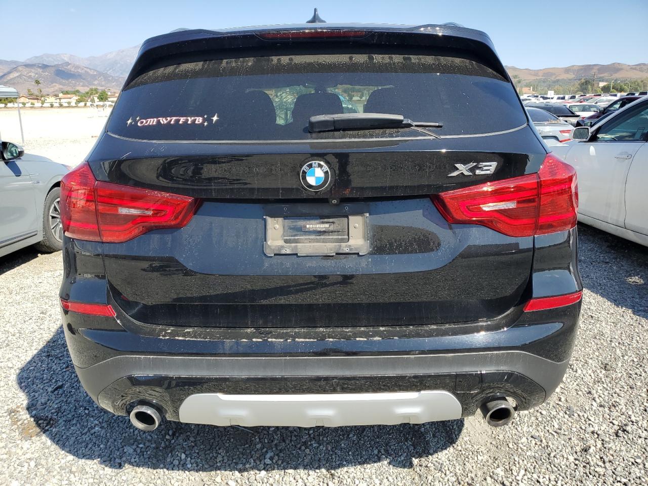 2018 Bmw X3 Xdrive30i Black vin: 5UXTR9C51JLC77840