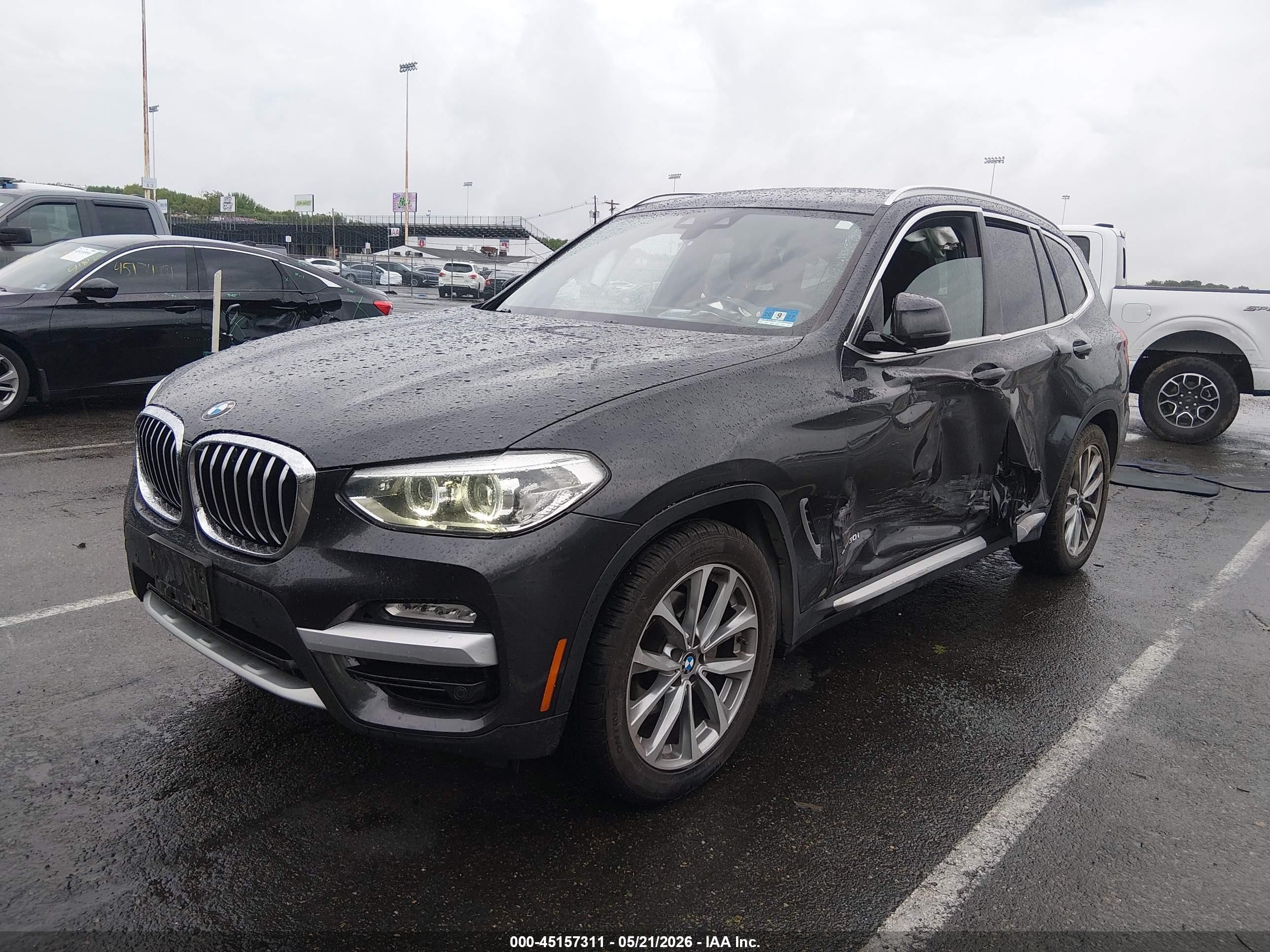 2018 Bmw X3 Xdrive30i Black vin: 5UXTR9C53JLD59309