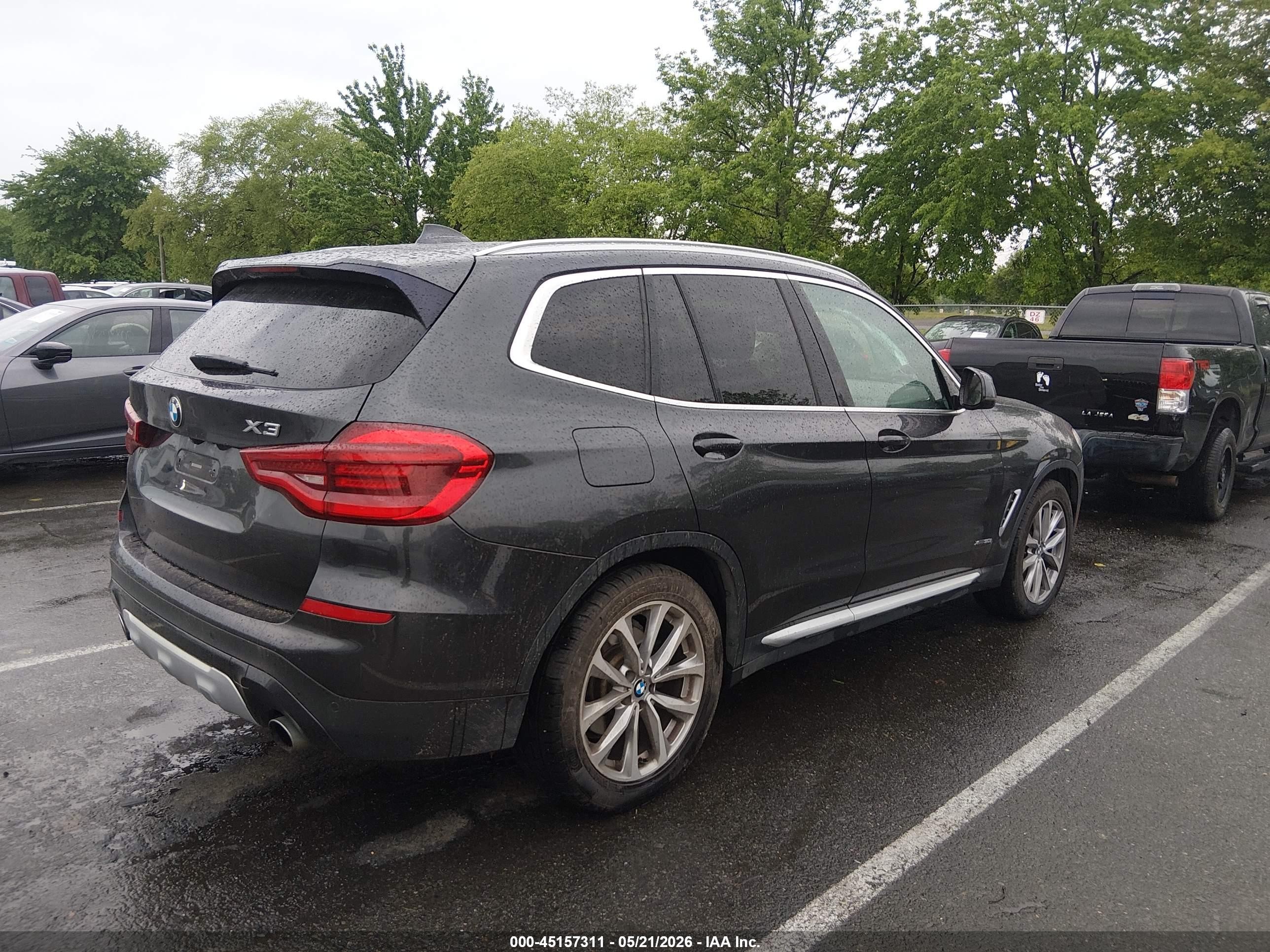 2018 Bmw X3 Xdrive30i Black vin: 5UXTR9C53JLD59309