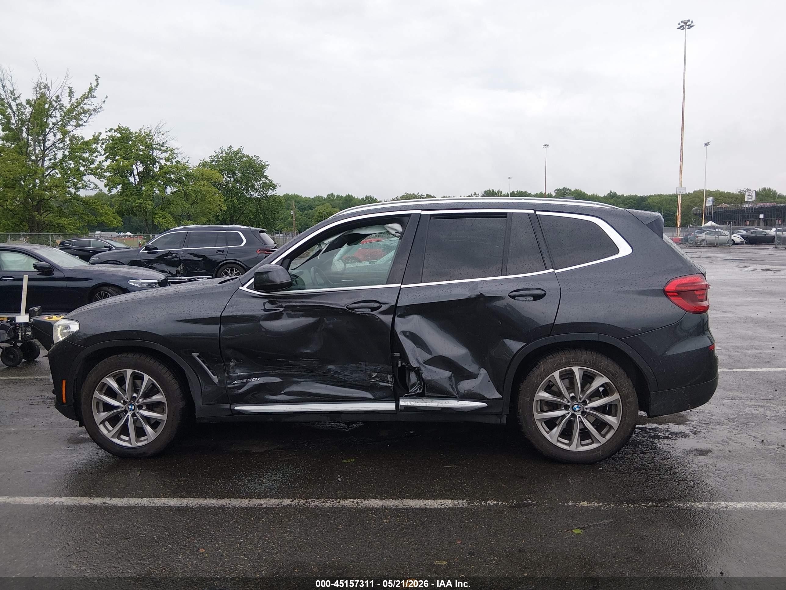 2018 Bmw X3 Xdrive30i Black vin: 5UXTR9C53JLD59309