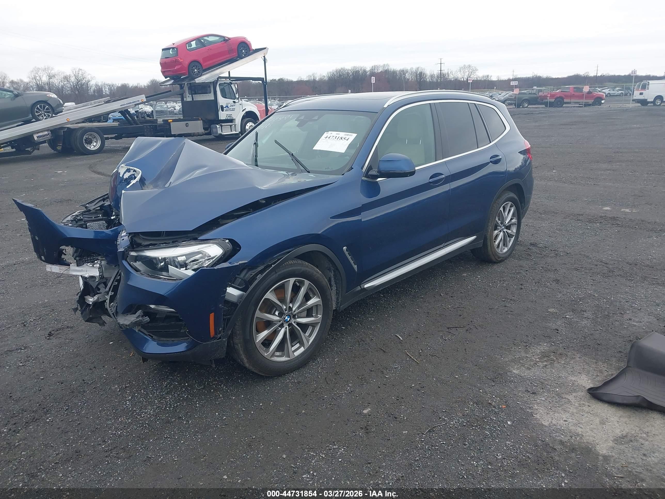2019 Bmw X3 Xdrive30i Синий vin: 5UXTR9C53KLD91484