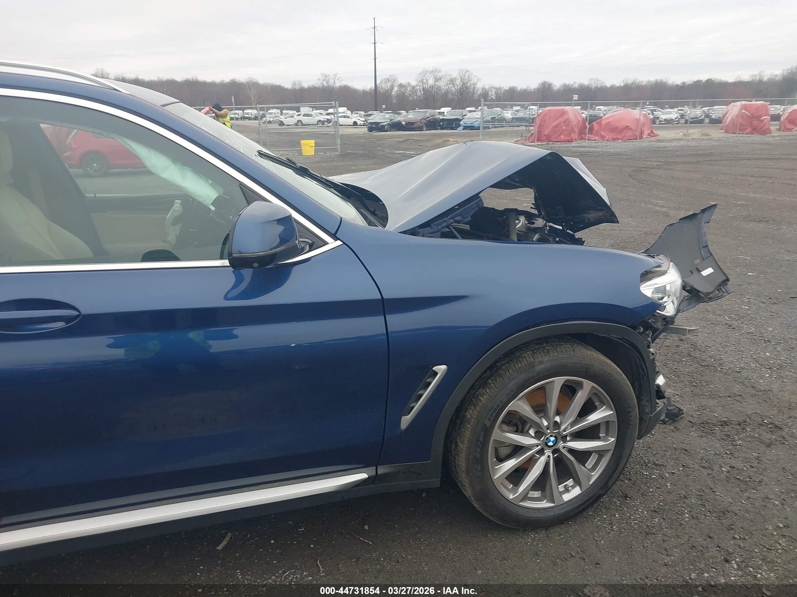 2019 Bmw X3 Xdrive30i Синий vin: 5UXTR9C53KLD91484