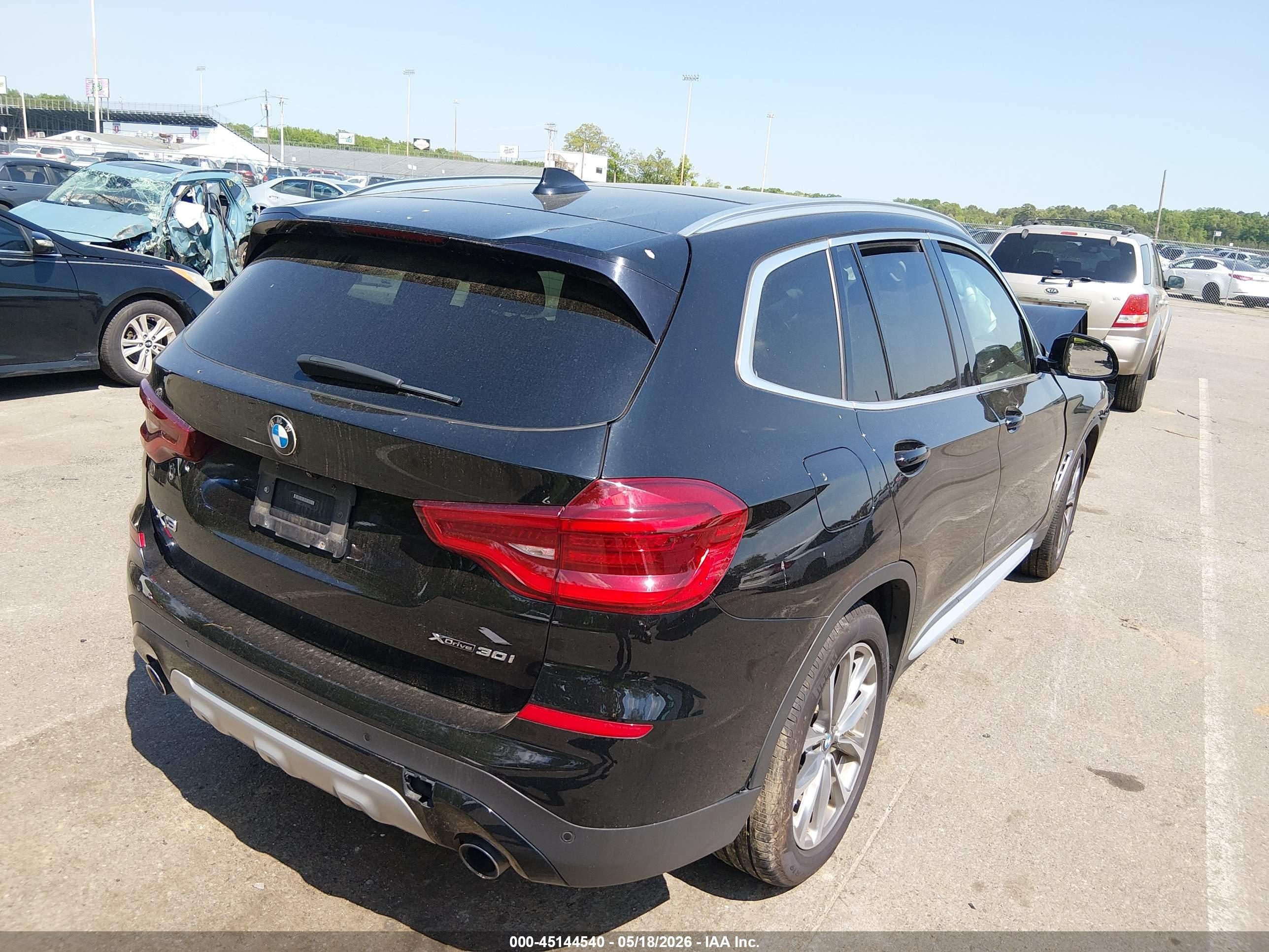 2019 Bmw X3 Xdrive30i Black vin: 5UXTR9C54KLE12536