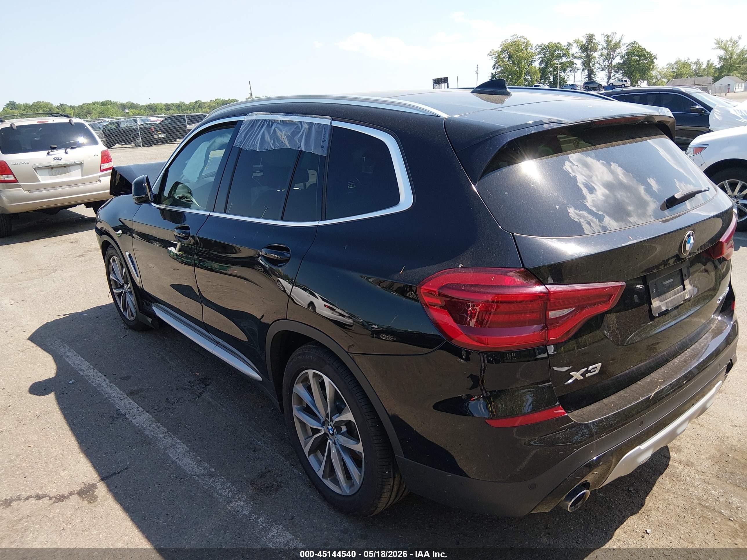 2019 Bmw X3 Xdrive30i Black vin: 5UXTR9C54KLE12536