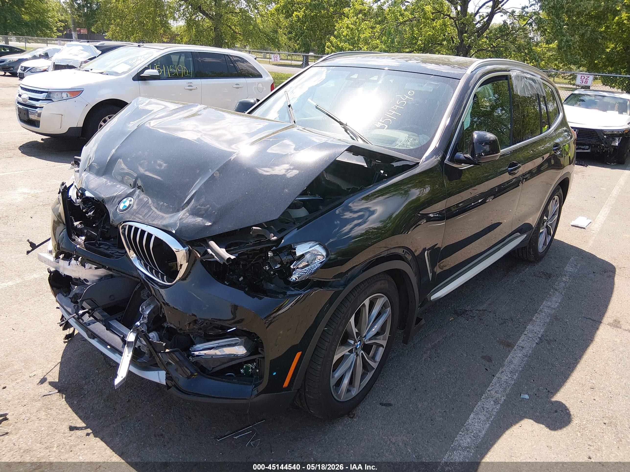 2019 Bmw X3 Xdrive30i Black vin: 5UXTR9C54KLE12536