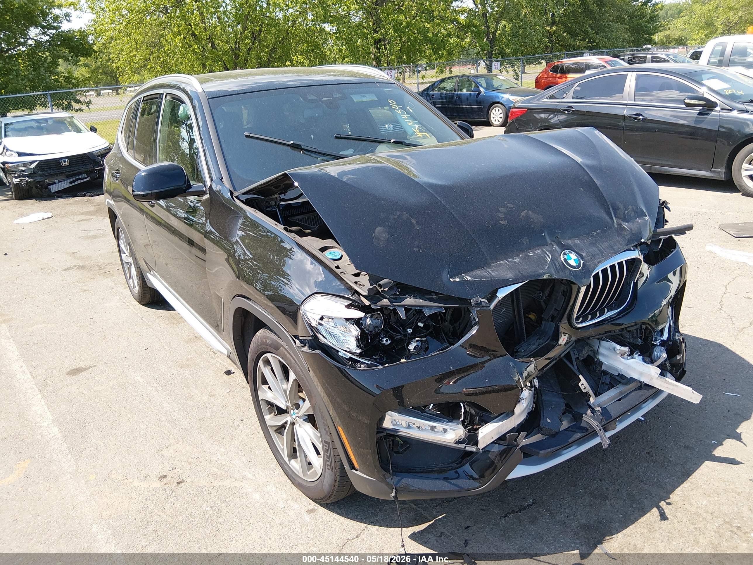 2019 Bmw X3 Xdrive30i Black vin: 5UXTR9C54KLE12536
