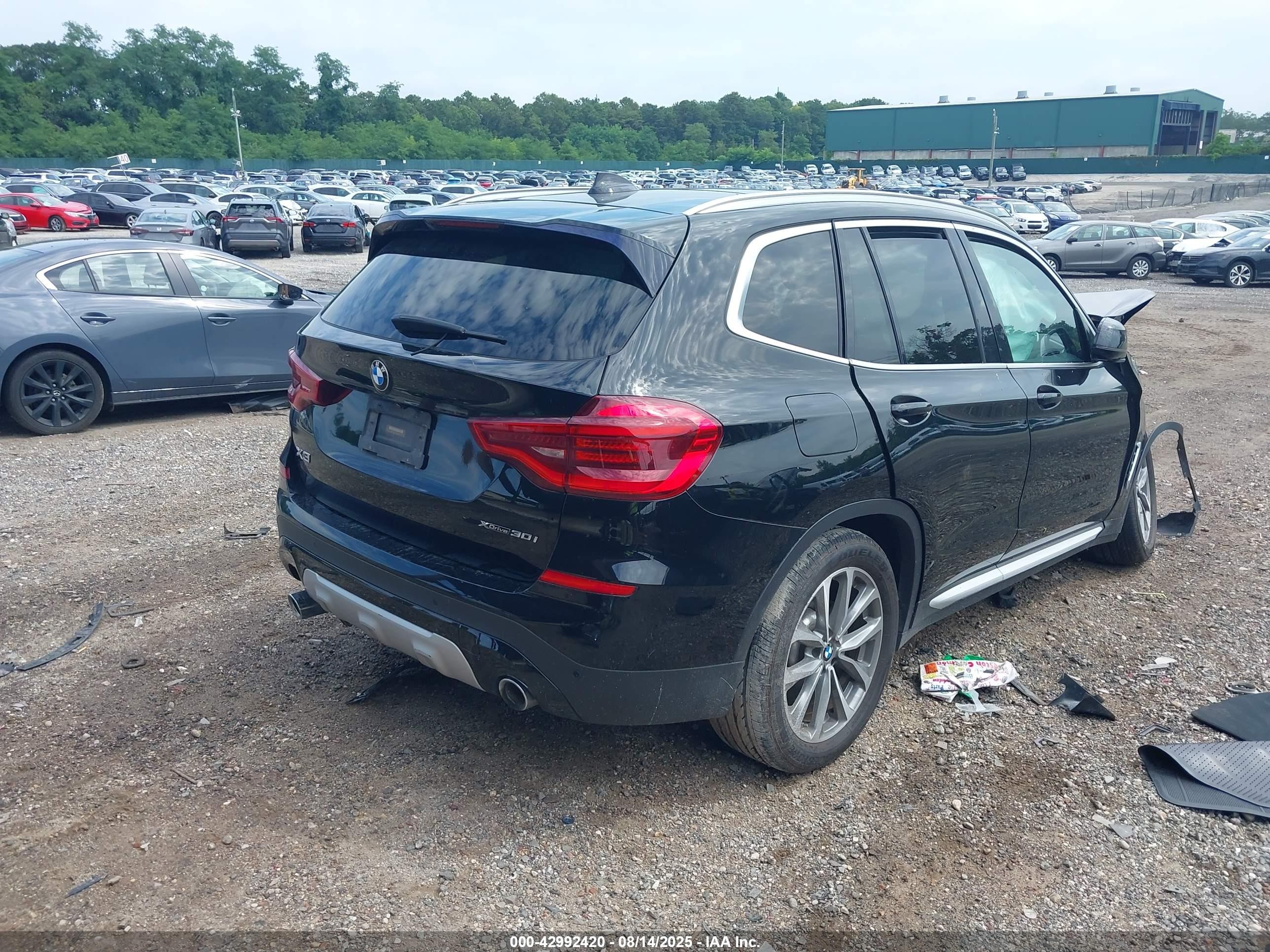 2018 Bmw X3 Xdrive30i Черный vin: 5UXTR9C56JLD68943