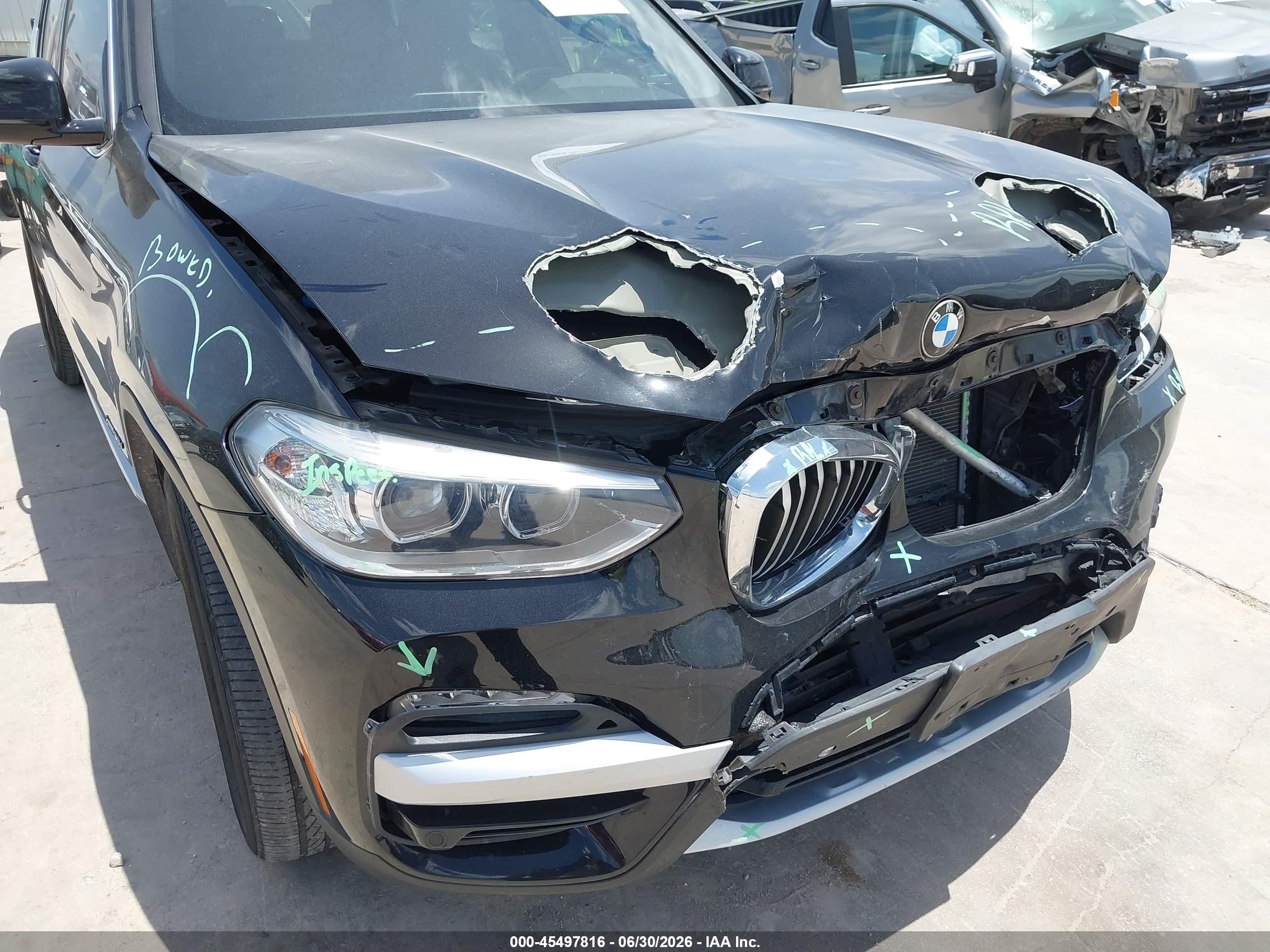 2018 Bmw X3 Xdrive30i Черный vin: 5UXTR9C58JLC68939
