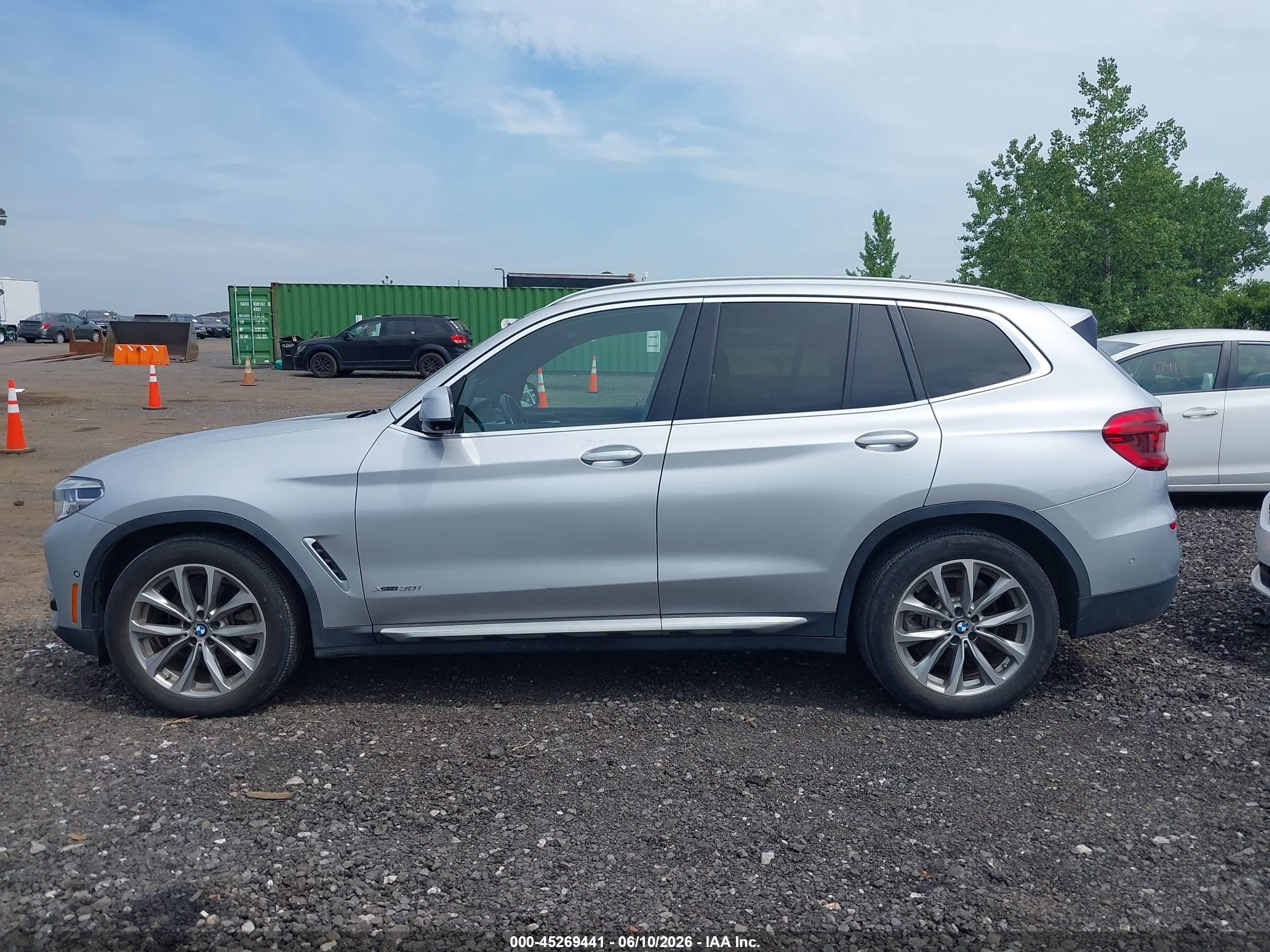 2018 Bmw X3 Xdrive30i Gray vin: 5UXTR9C59JLD61730