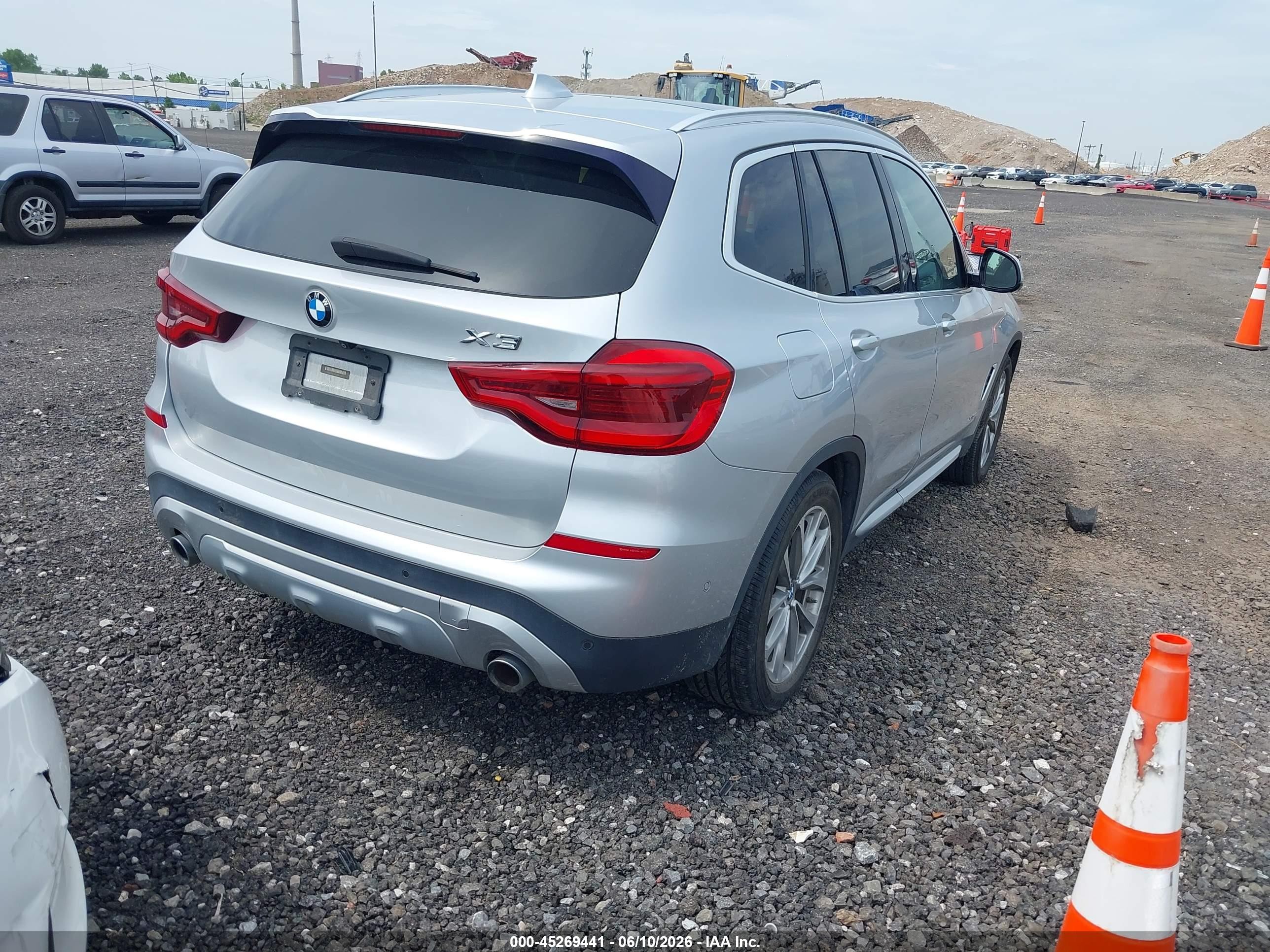 2018 Bmw X3 Xdrive30i Gray vin: 5UXTR9C59JLD61730