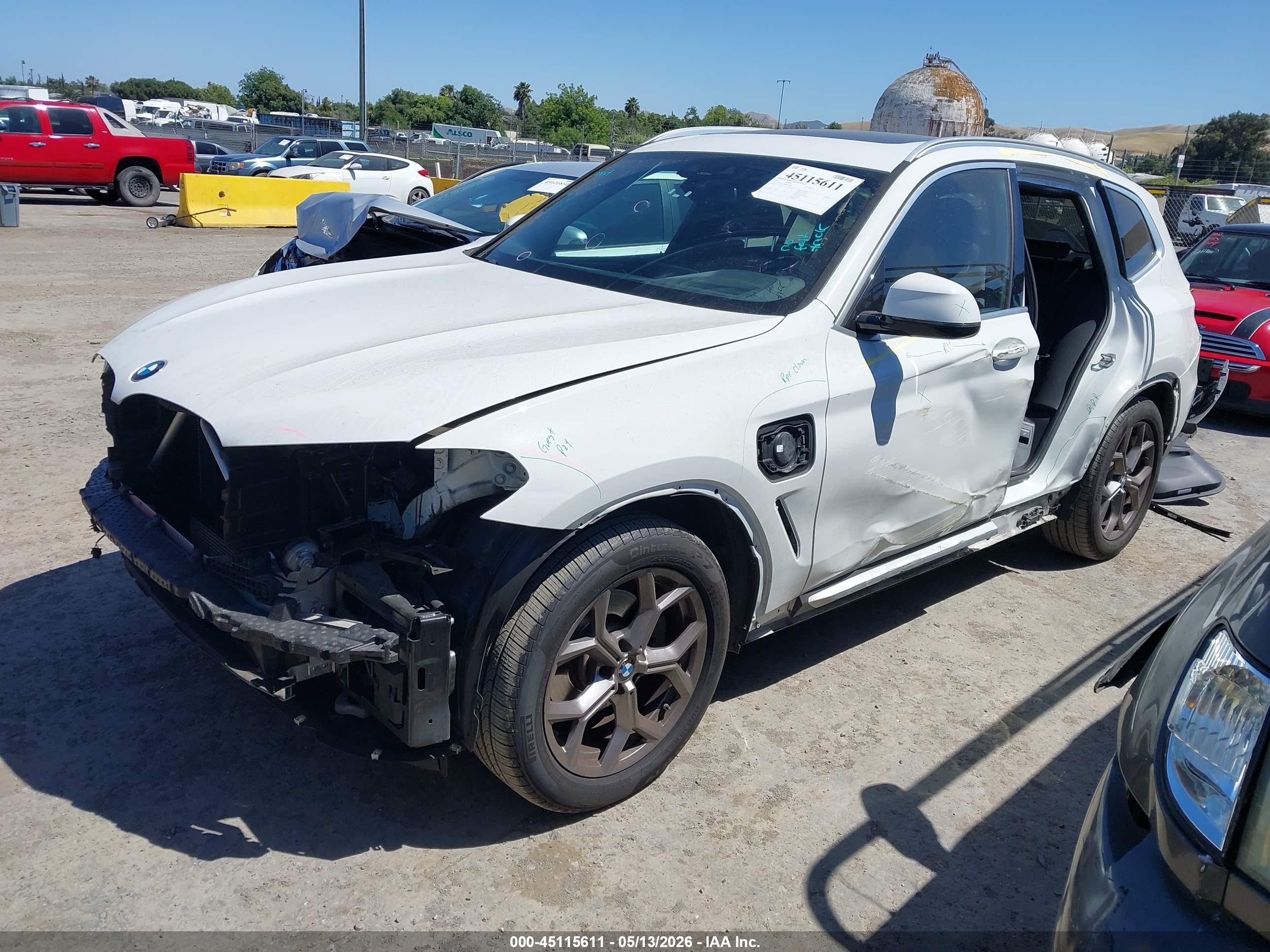 2021 Bmw X3 Phev Xdrive30e White vin: 5UXTS1C07M9D72818