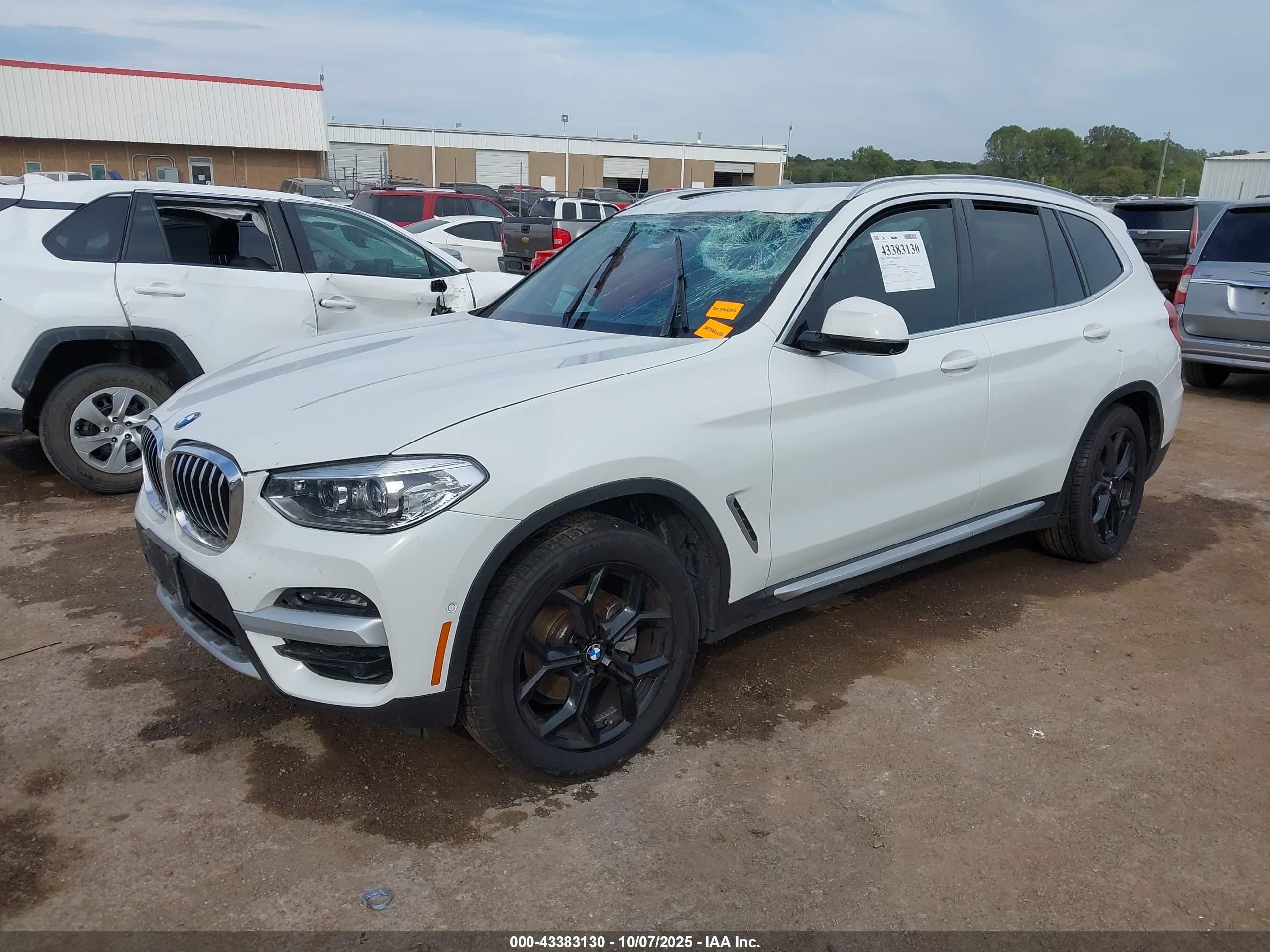 2021 Bmw X3 Sdrive30i White vin: 5UXTY3C00M9D90801
