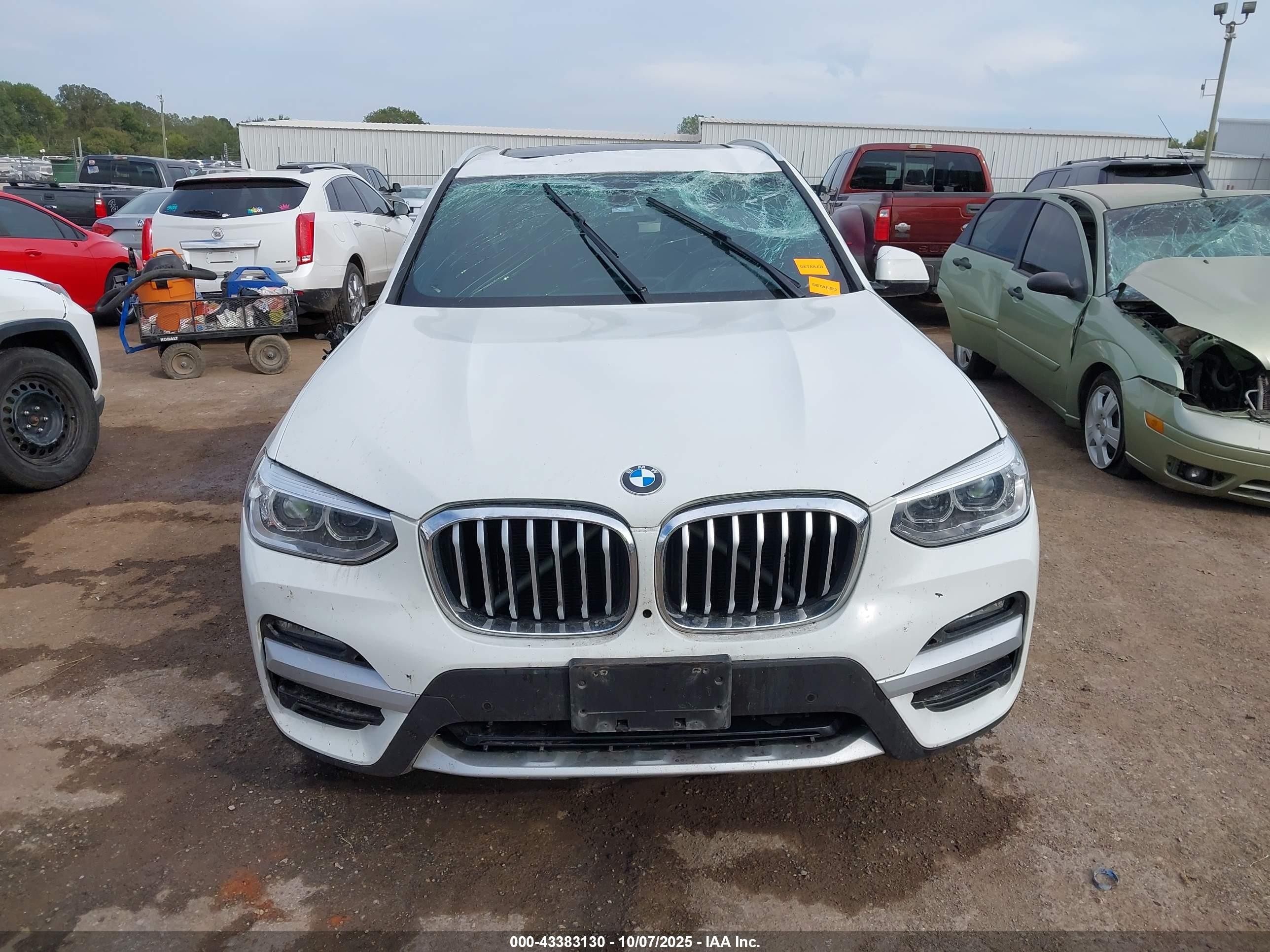 2021 Bmw X3 Sdrive30i White vin: 5UXTY3C00M9D90801