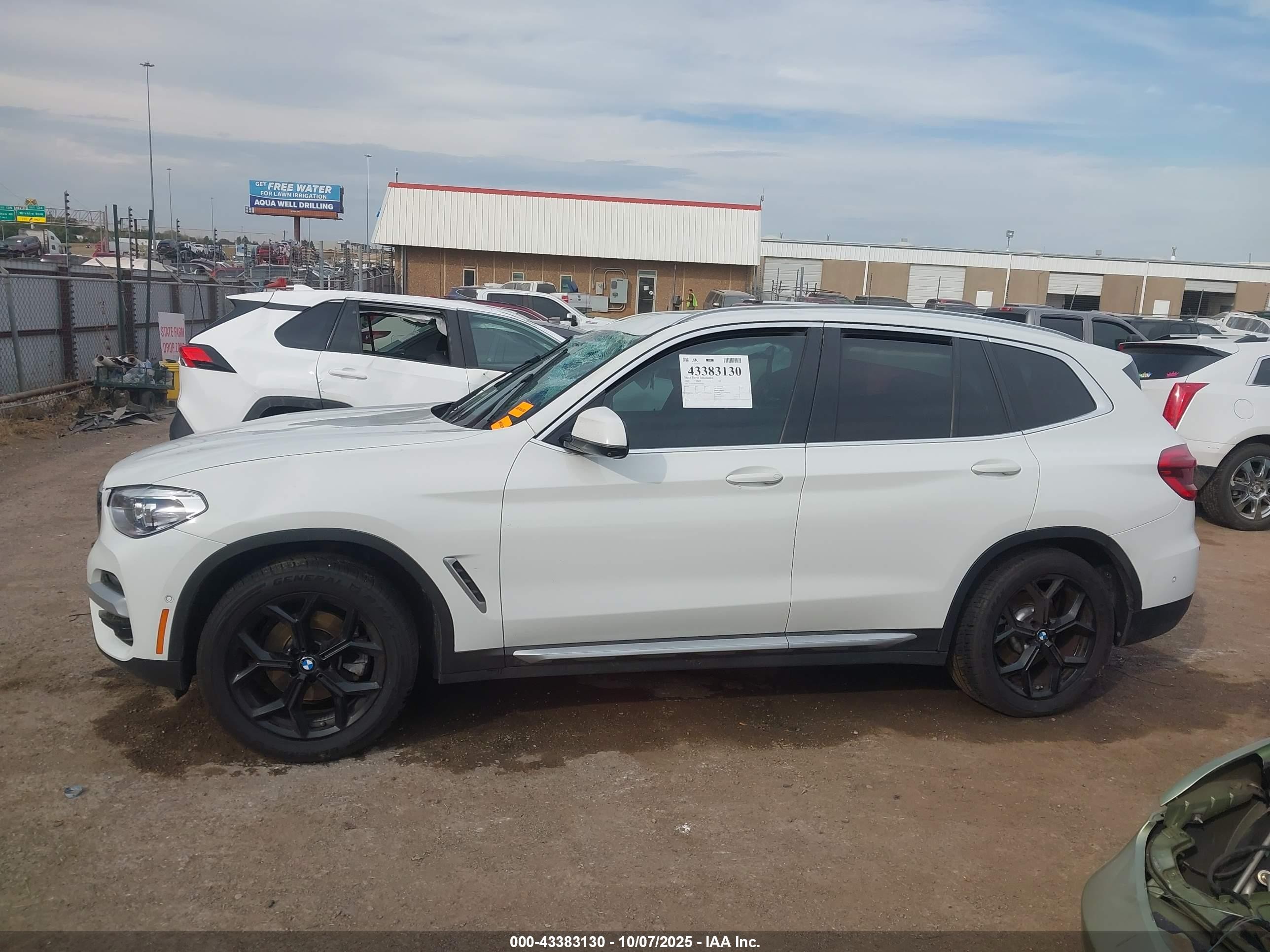 2021 Bmw X3 Sdrive30i White vin: 5UXTY3C00M9D90801