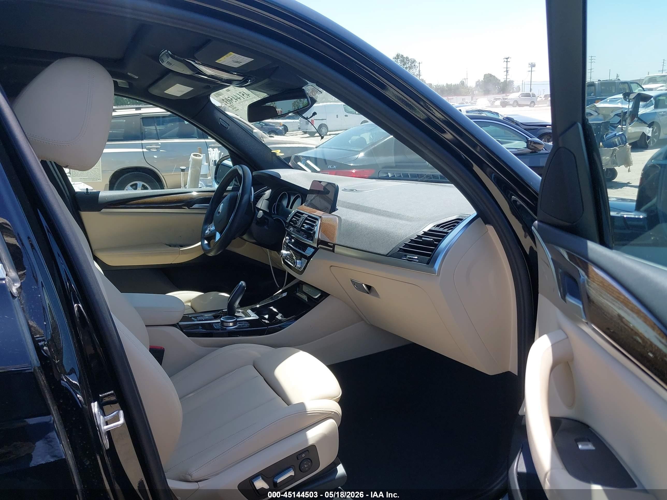 2021 Bmw X3 Sdrive30i Черный vin: 5UXTY3C06M9E29715