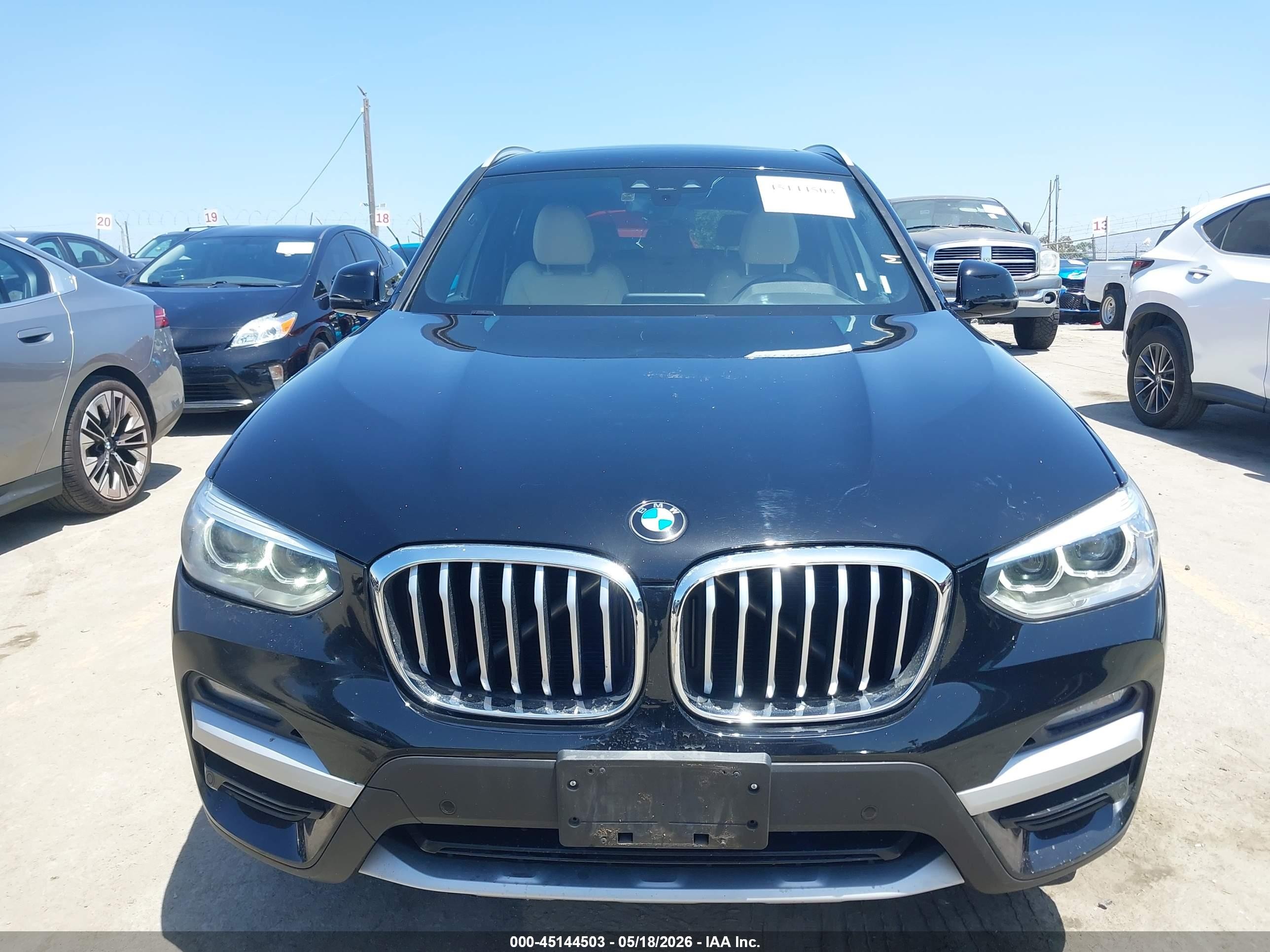 2021 Bmw X3 Sdrive30i Черный vin: 5UXTY3C06M9E29715