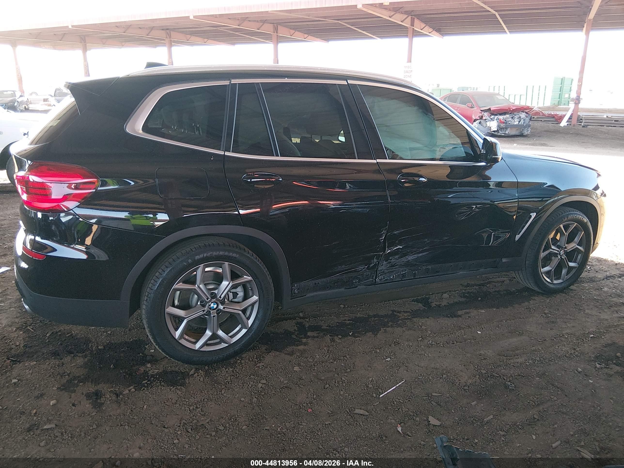 2020 Bmw X3 Sdrive30i Black vin: 5UXTY3C08L9C41759
