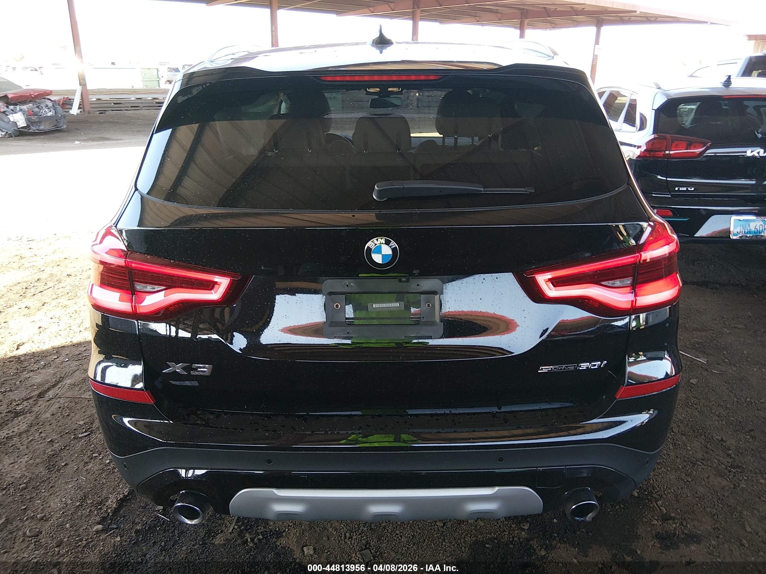 2020 Bmw X3 Sdrive30i Black vin: 5UXTY3C08L9C41759