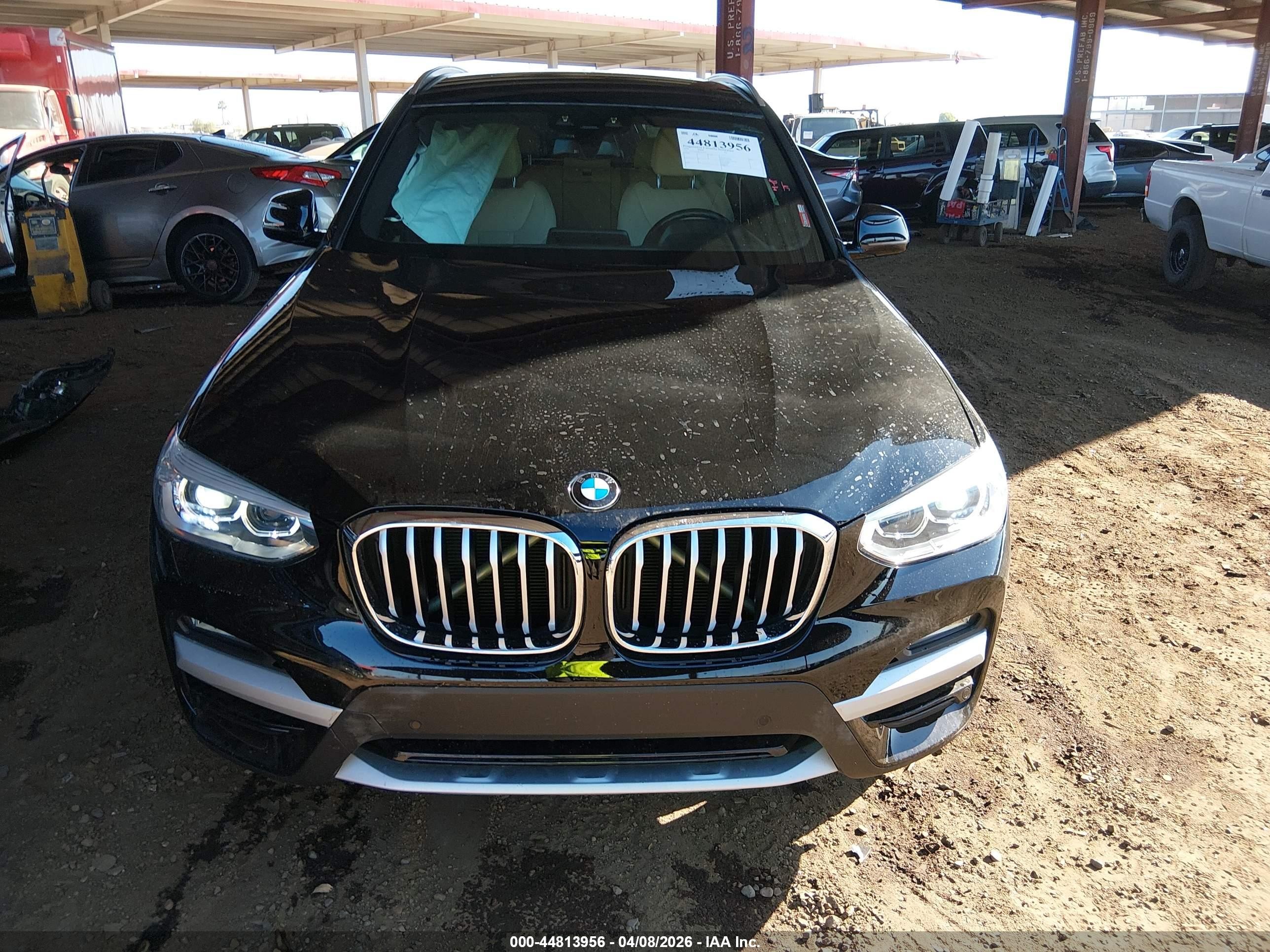 2020 Bmw X3 Sdrive30i Black vin: 5UXTY3C08L9C41759