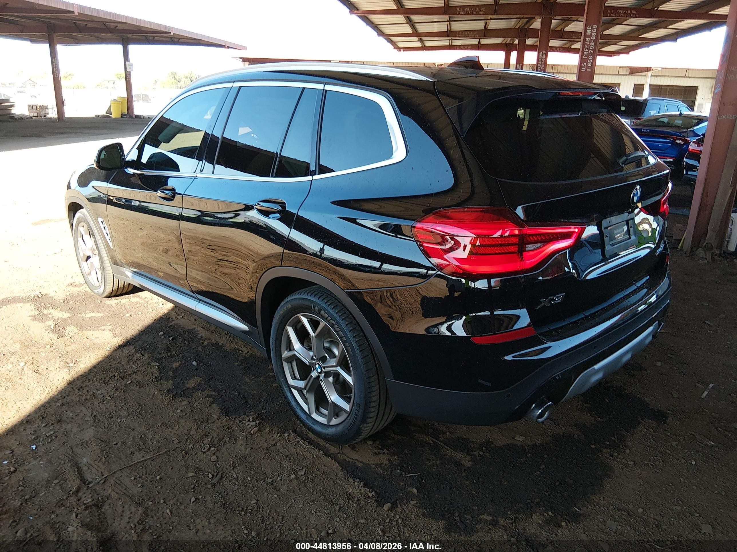 2020 Bmw X3 Sdrive30i Black vin: 5UXTY3C08L9C41759