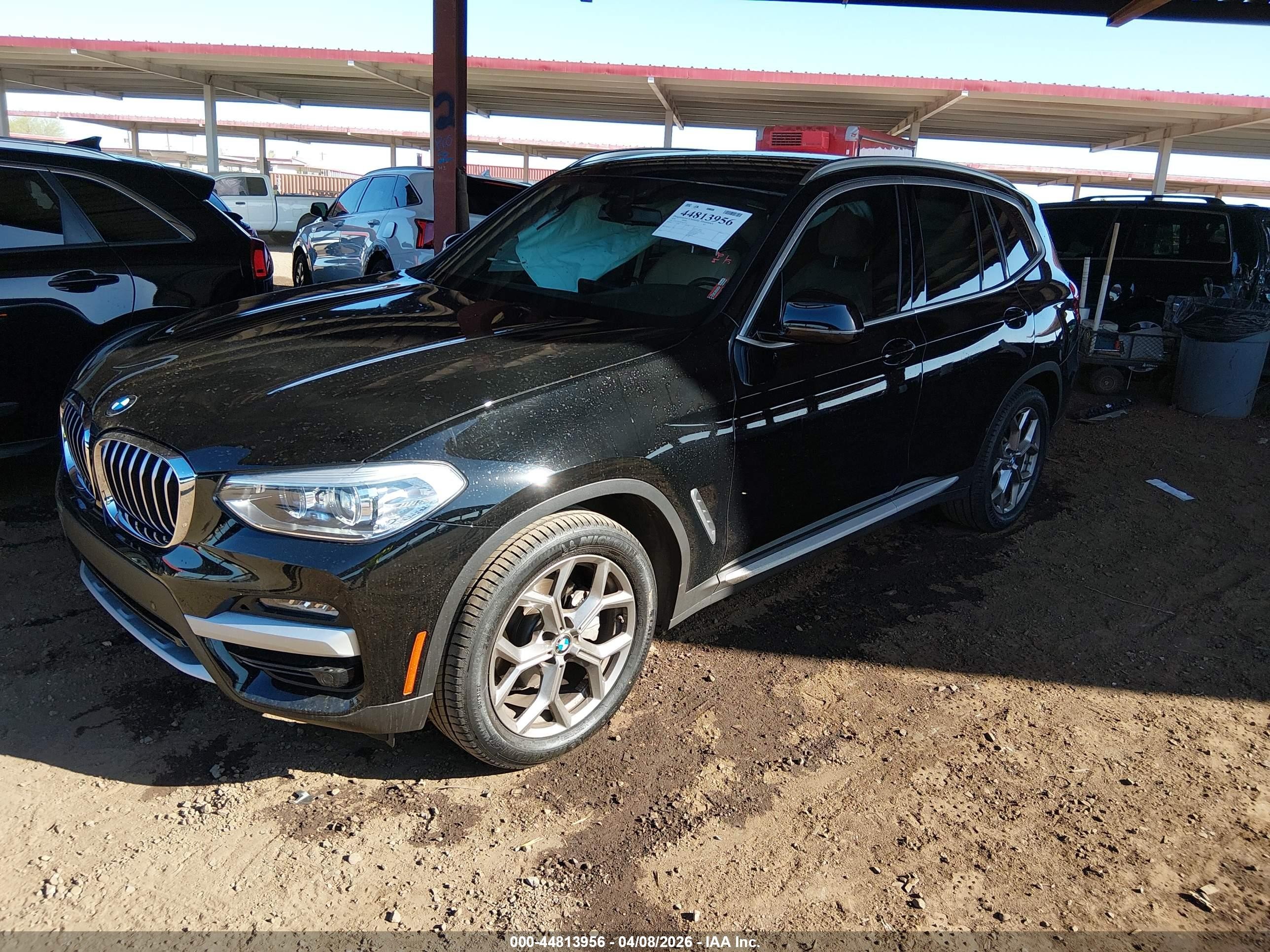 2020 Bmw X3 Sdrive30i Black vin: 5UXTY3C08L9C41759