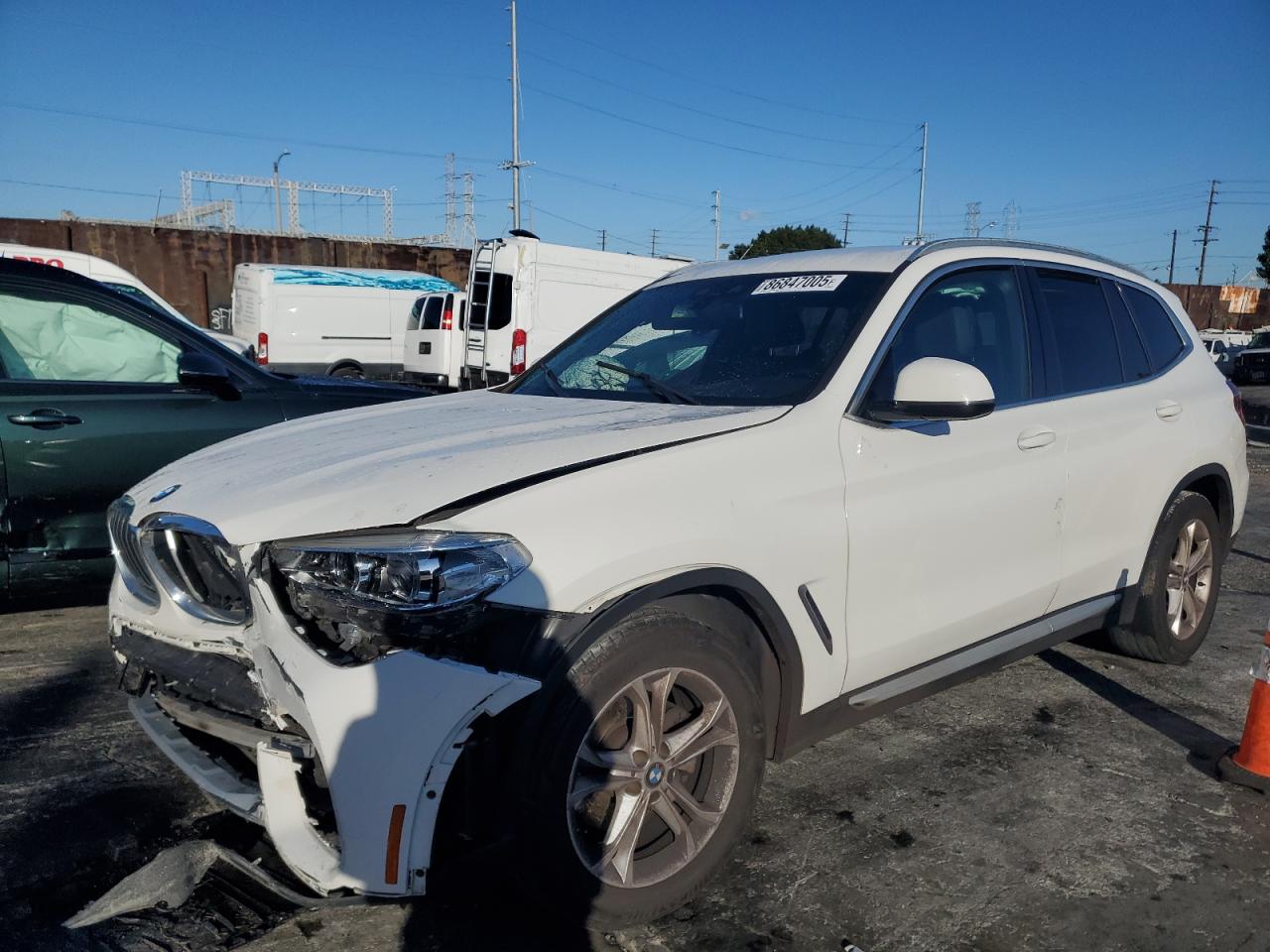 2021 Bmw X3 Sdrive30i White vin: 5UXTY3C08M9E99720
