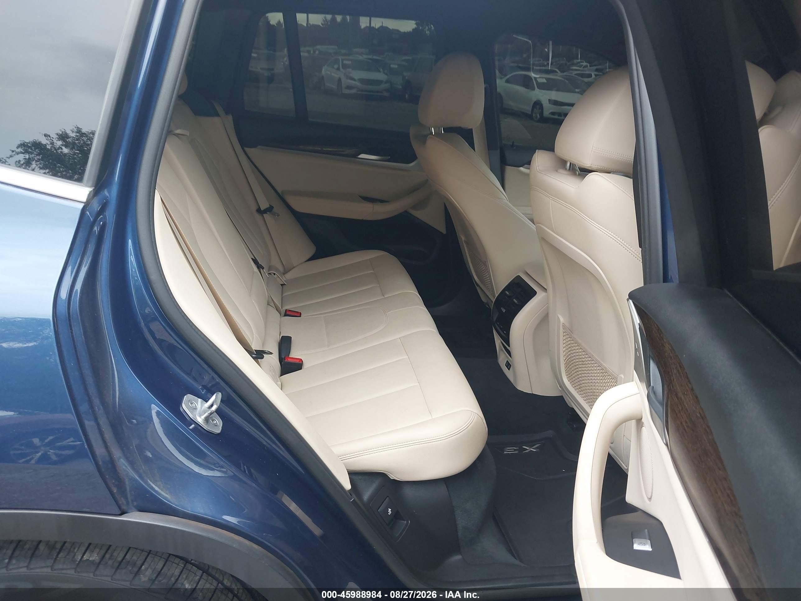 2020 Bmw X3 Xdrive30i Blue vin: 5UXTY5C03LLT38914