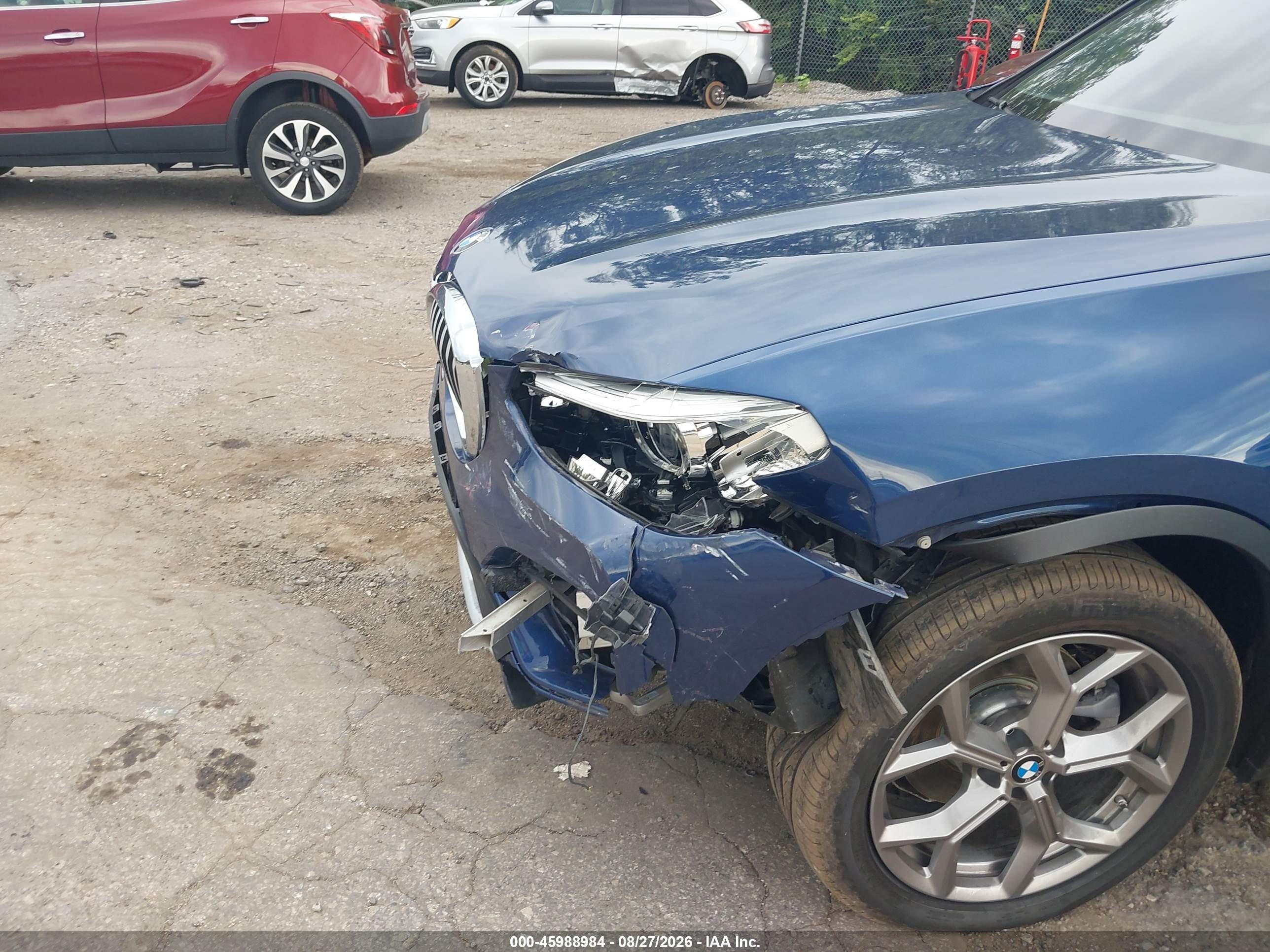 2020 Bmw X3 Xdrive30i Blue vin: 5UXTY5C03LLT38914