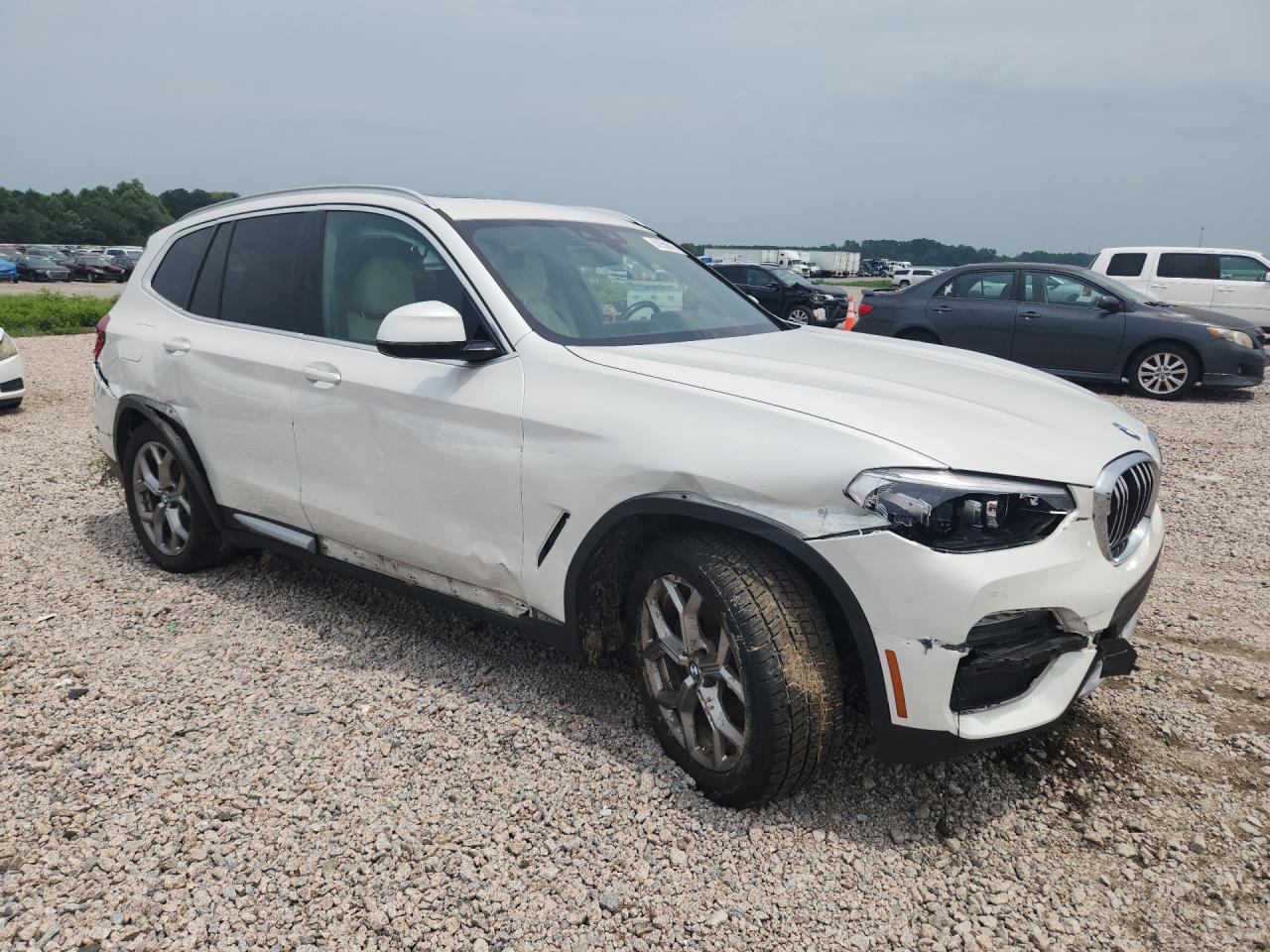 2021 Bmw X3 Xdrive30i Белый vin: 5UXTY5C03M9G54184
