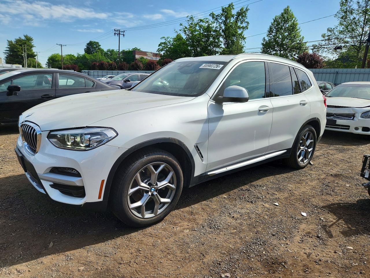 2020 Bmw X3 Xdrive30i White vin: 5UXTY5C05LLT35643
