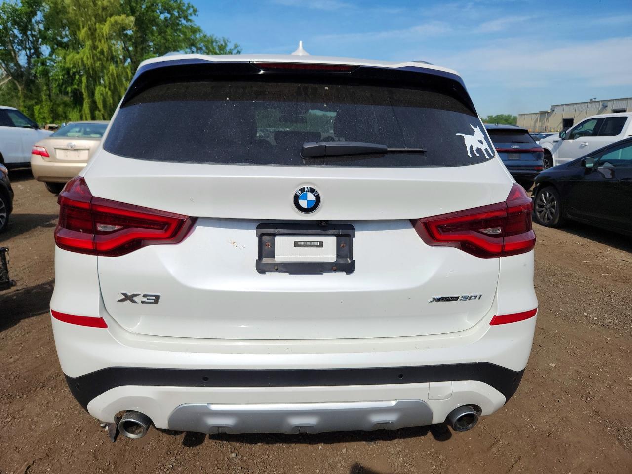 2020 Bmw X3 Xdrive30i White vin: 5UXTY5C05LLT35643