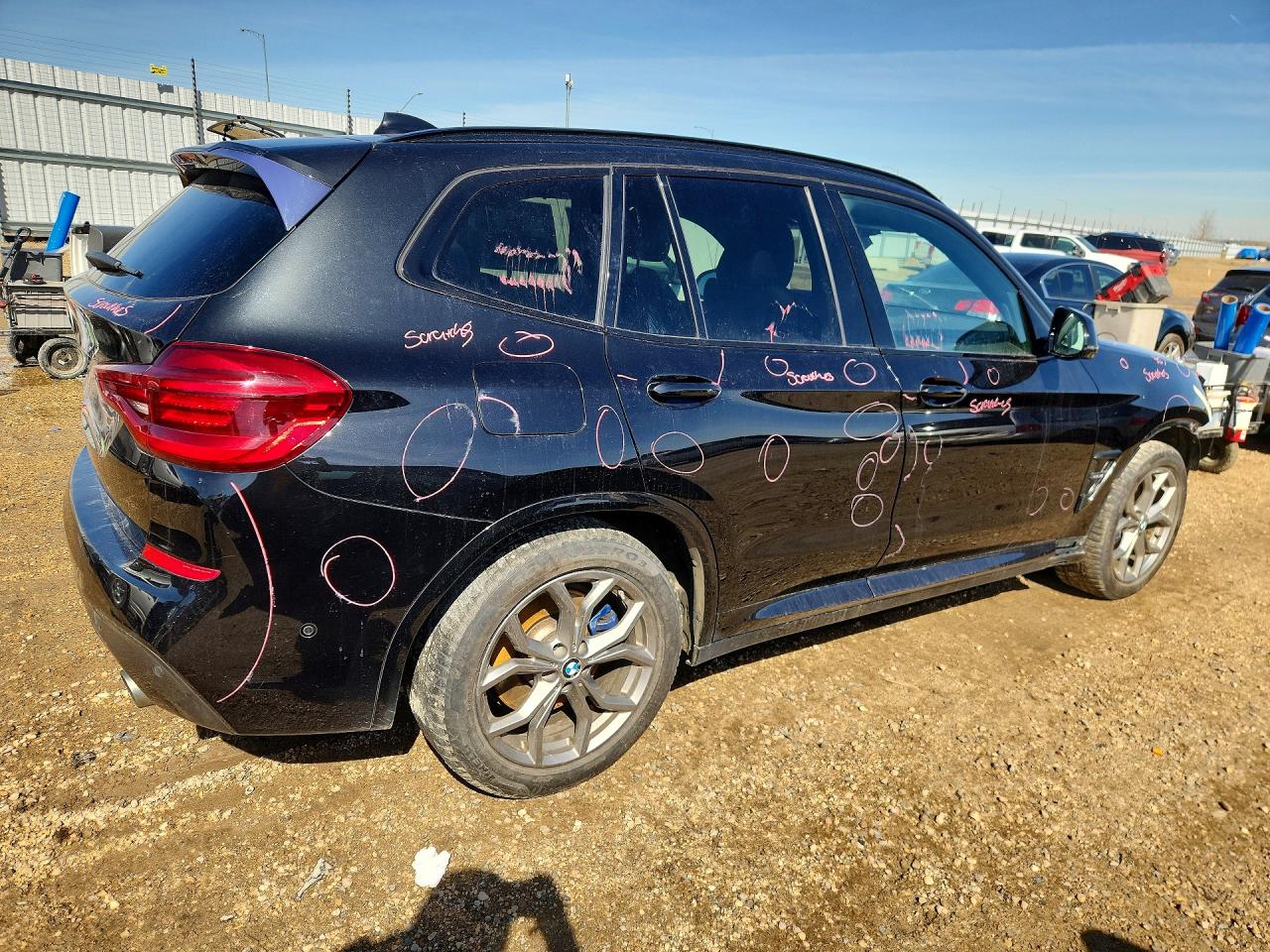 2020 Bmw X3 30 Xdrive Black vin: 5UXTY5C05LLT37277