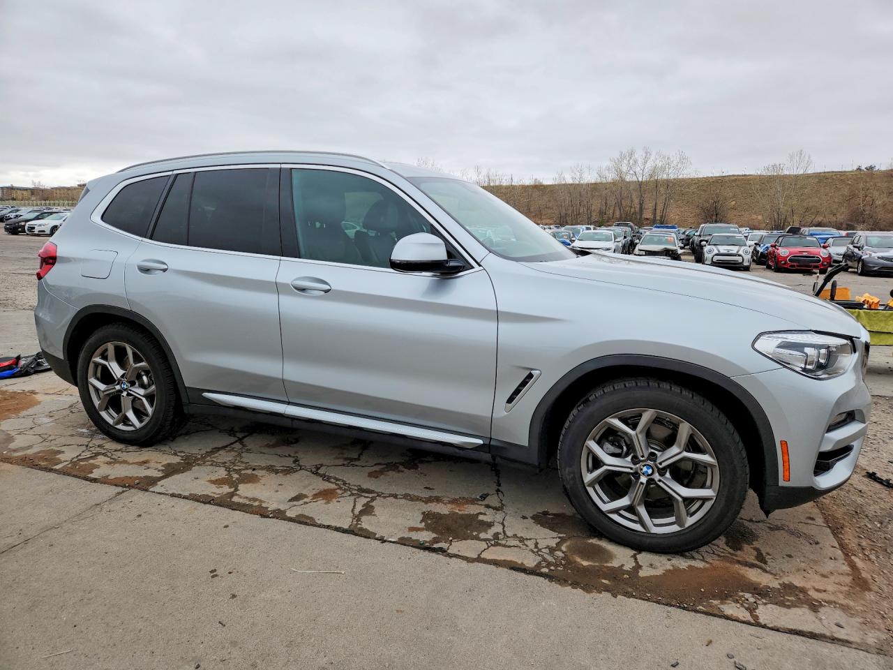 2021 Bmw X3 Xdrive30i Silver vin: 5UXTY5C05M9E20788