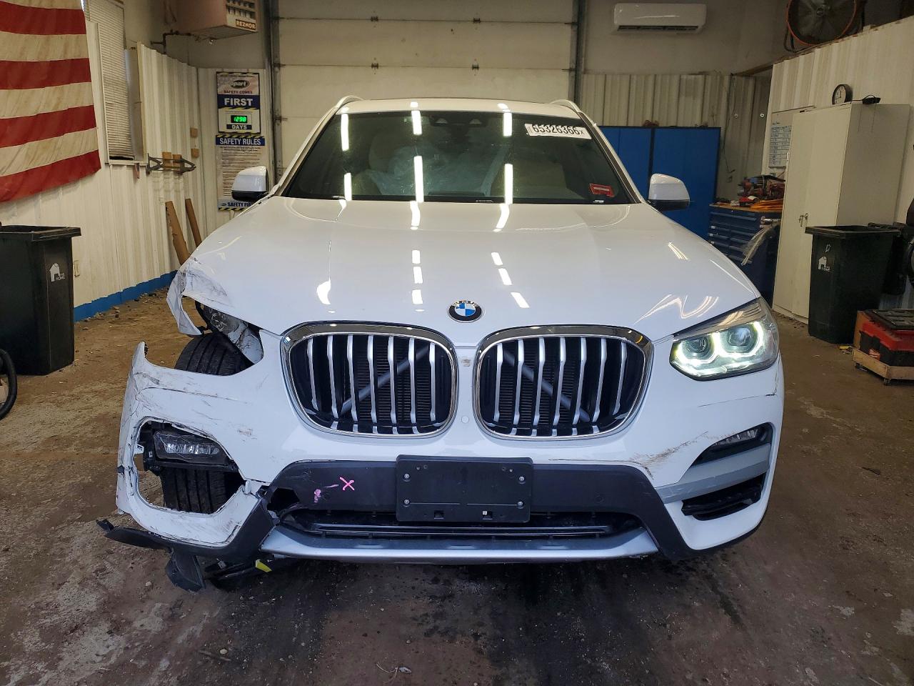2021 Bmw X3 Xdrive30i Белый vin: 5UXTY5C05M9E63625