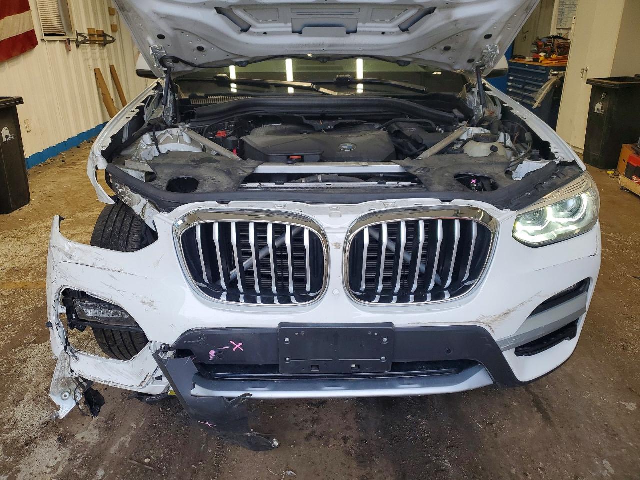 2021 Bmw X3 Xdrive30i Белый vin: 5UXTY5C05M9E63625