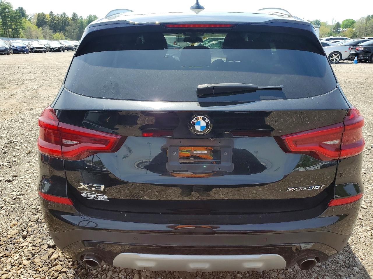 2021 Bmw X3 Xdrive30i Black vin: 5UXTY5C05M9F13424