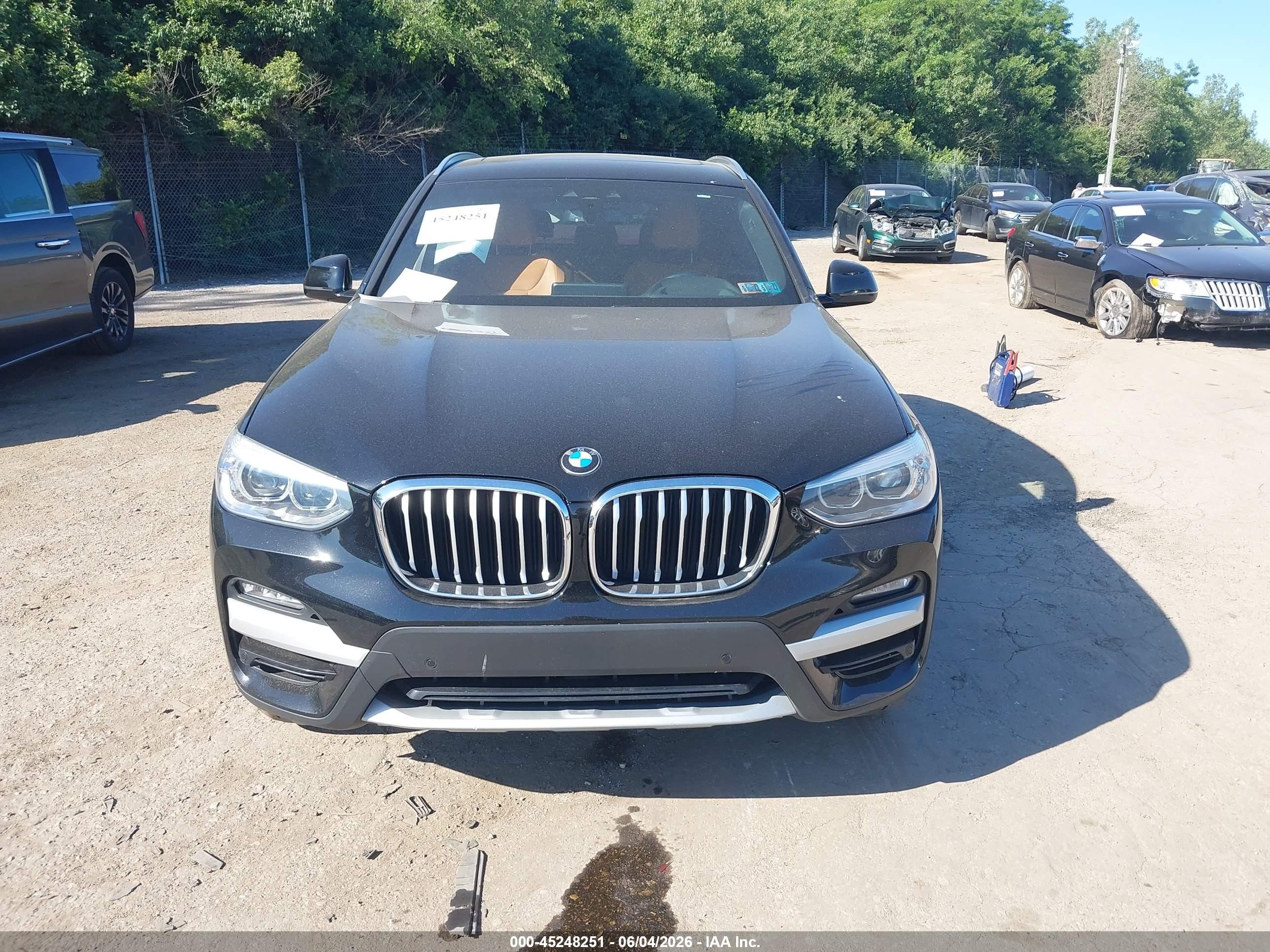 2021 Bmw X3 Xdrive30i Black vin: 5UXTY5C05M9G38732