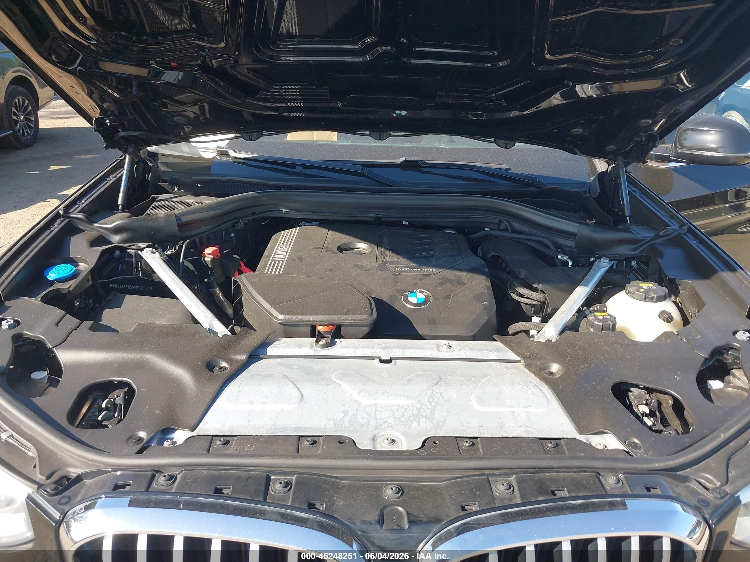 2021 Bmw X3 Xdrive30i Black vin: 5UXTY5C05M9G38732