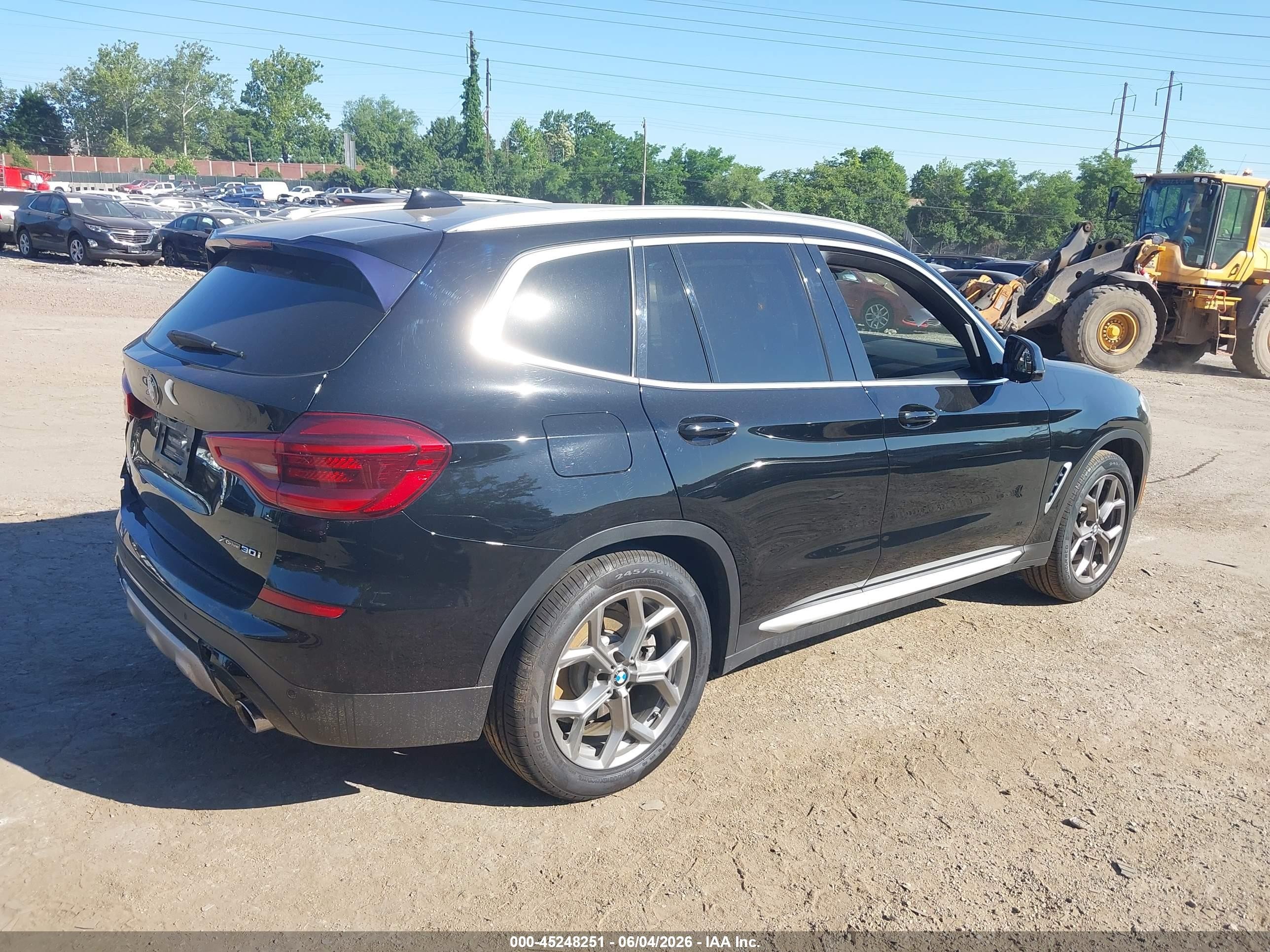 2021 Bmw X3 Xdrive30i Black vin: 5UXTY5C05M9G38732