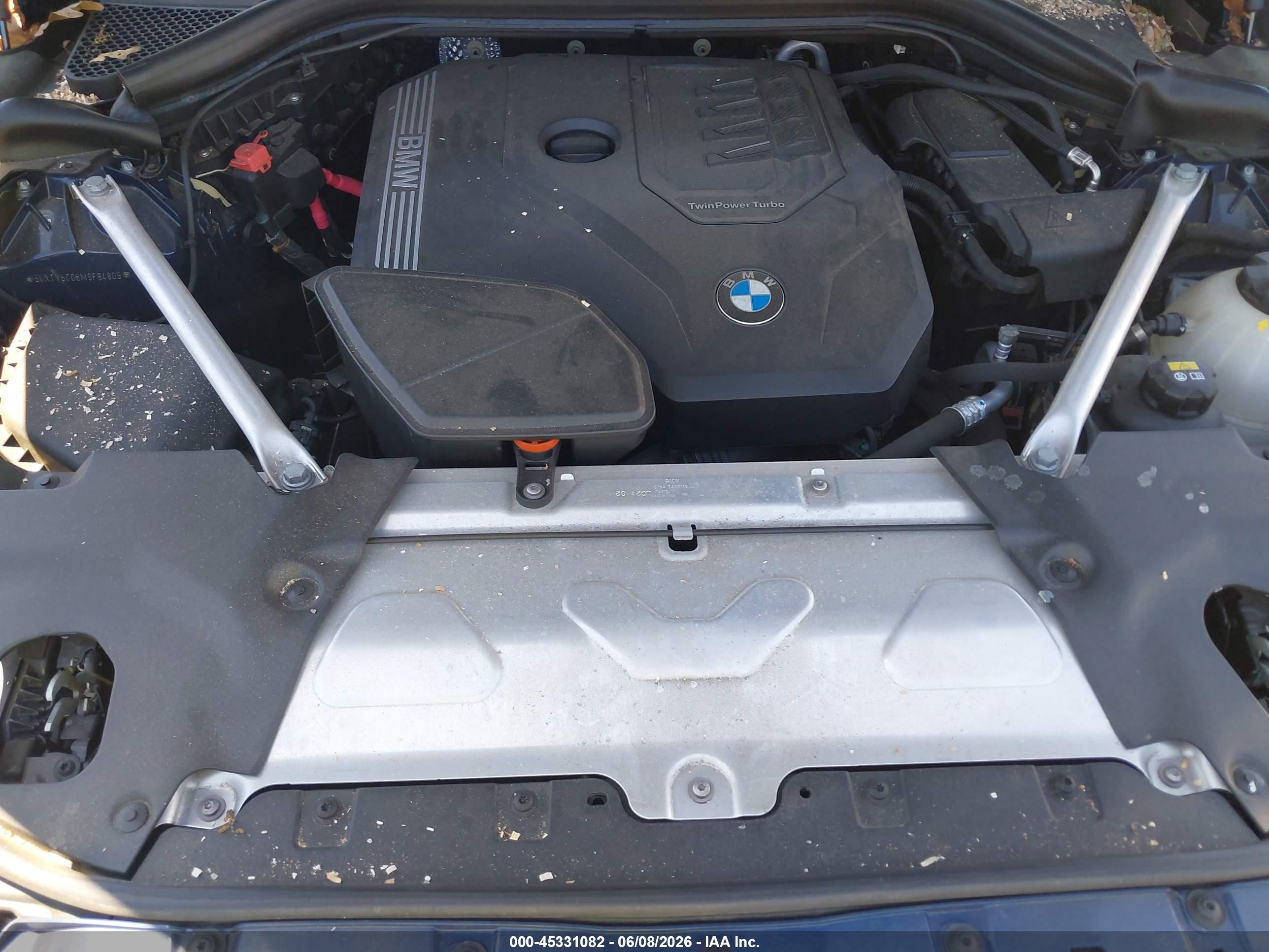 2021 Bmw X3 Xdrive30i Blue vin: 5UXTY5C06M9F84809