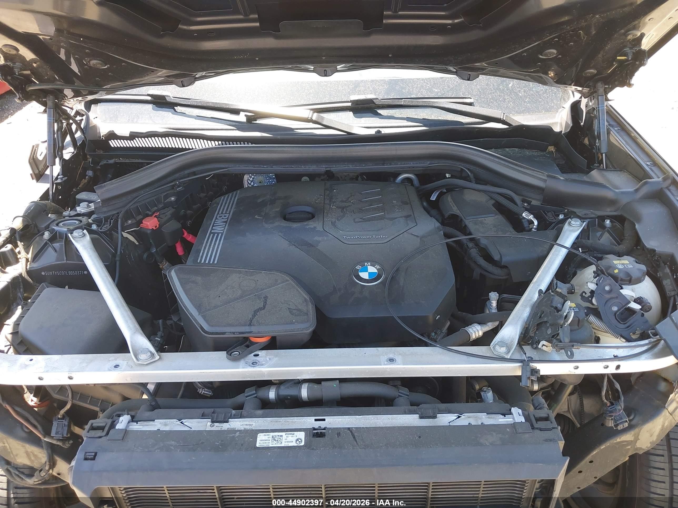2020 Bmw X3 Xdrive30i Black vin: 5UXTY5C07L9D50371