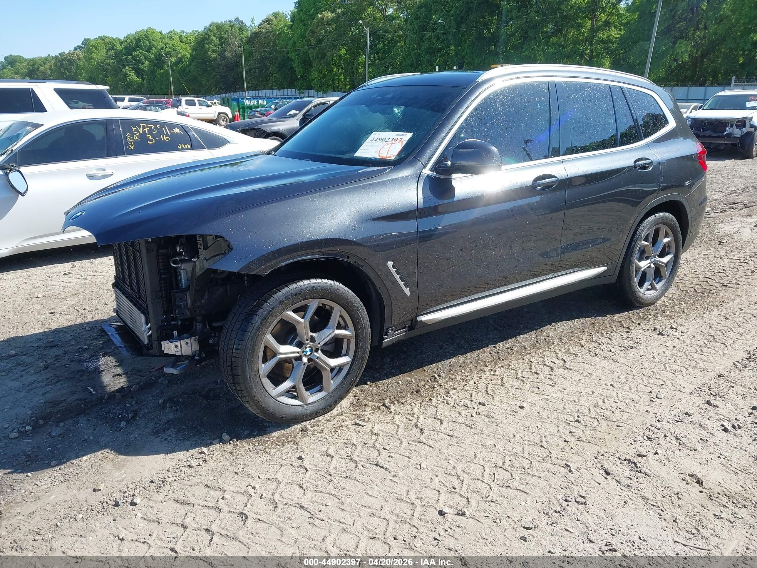 2020 Bmw X3 Xdrive30i Black vin: 5UXTY5C07L9D50371