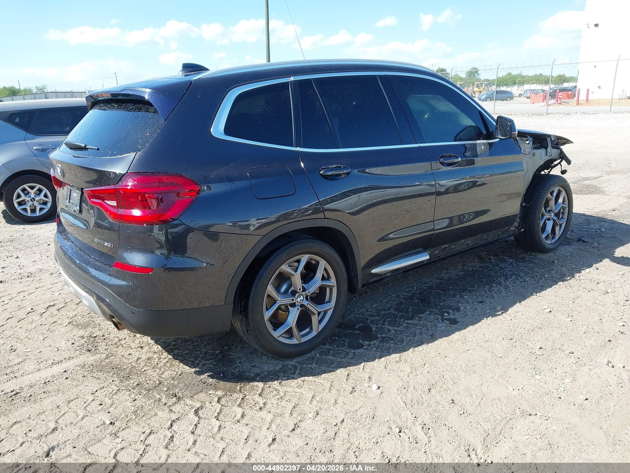 2020 Bmw X3 Xdrive30i Black vin: 5UXTY5C07L9D50371
