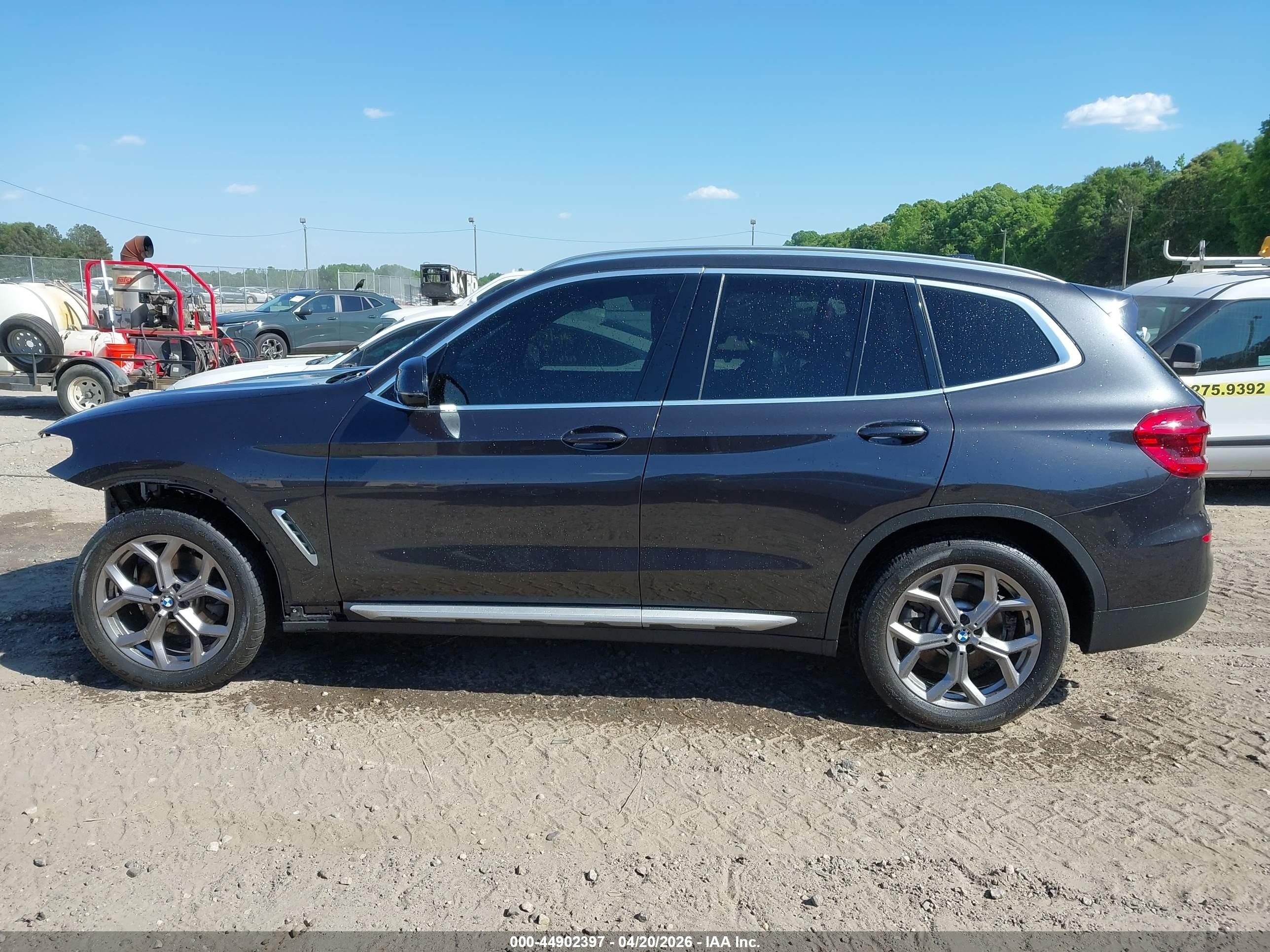 2020 Bmw X3 Xdrive30i Black vin: 5UXTY5C07L9D50371