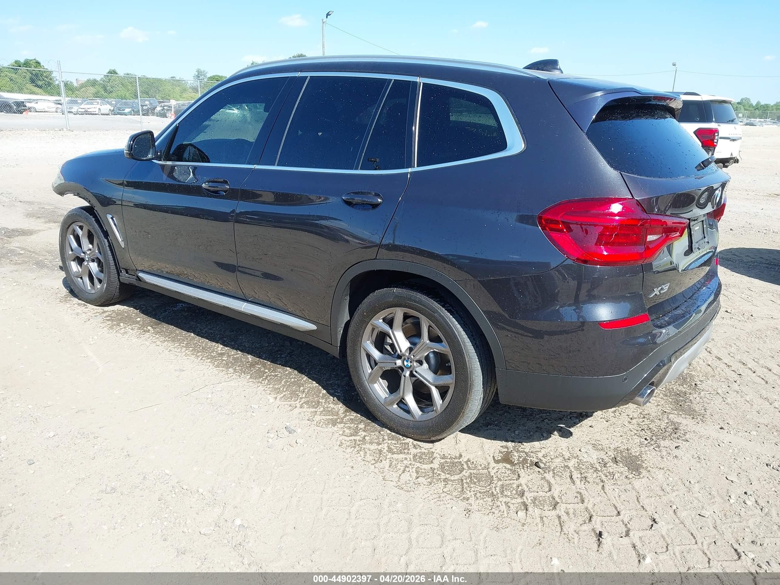 2020 Bmw X3 Xdrive30i Black vin: 5UXTY5C07L9D50371