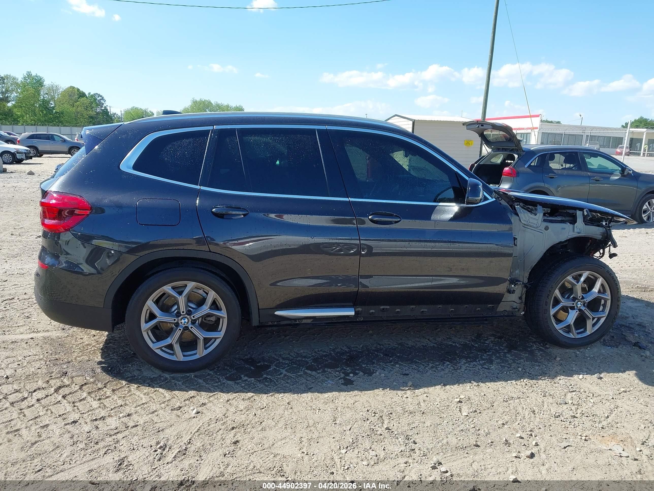 2020 Bmw X3 Xdrive30i Black vin: 5UXTY5C07L9D50371