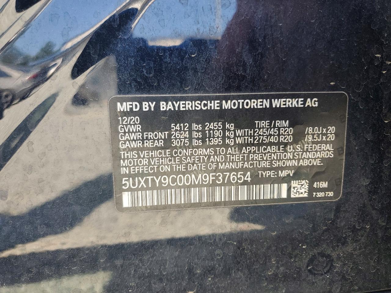 2021 Bmw X3 Xdrivem40i Синий vin: 5UXTY9C00M9F37654