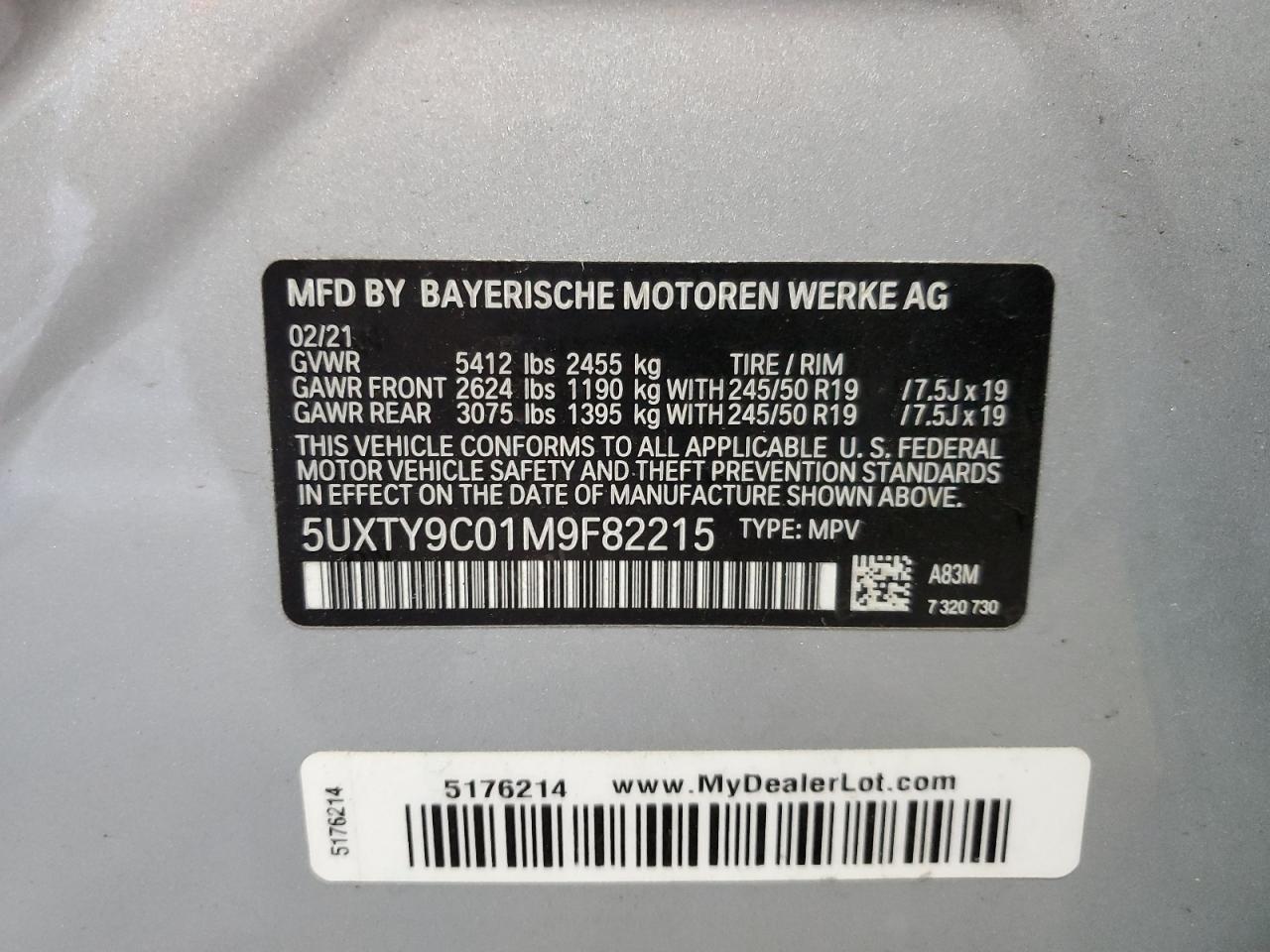 2021 Bmw X3 Xdrivem40i Silver vin: 5UXTY9C01M9F82215