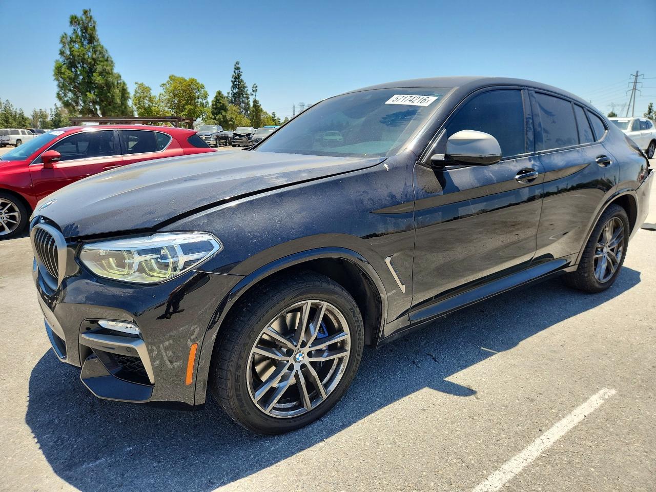 2019 Bmw X4 M40i Черный vin: 5UXUJ5C50KLJ64402
