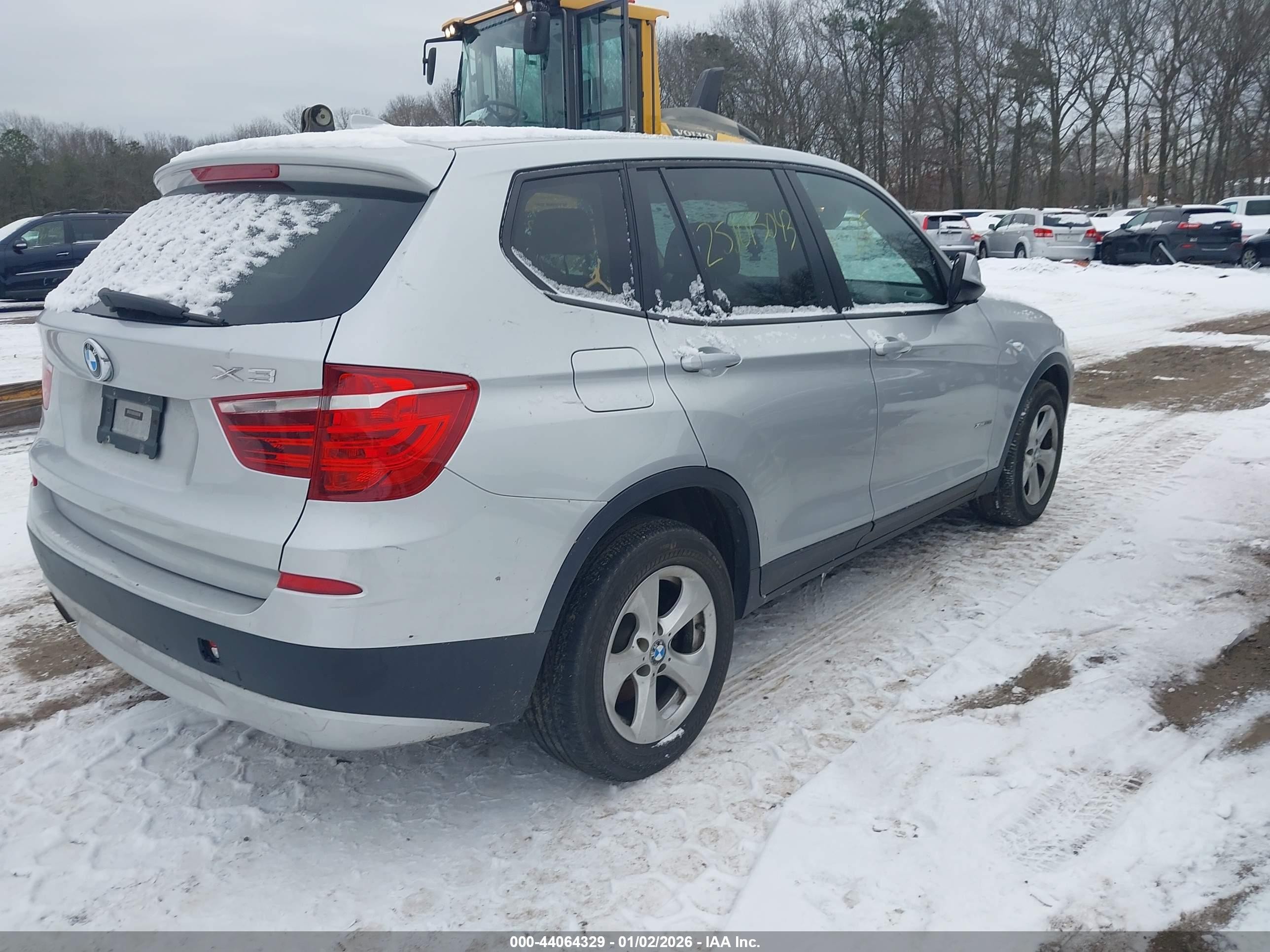 2011 Bmw X3 Xdrive28i Silver vin: 5UXWX5C50BL715497